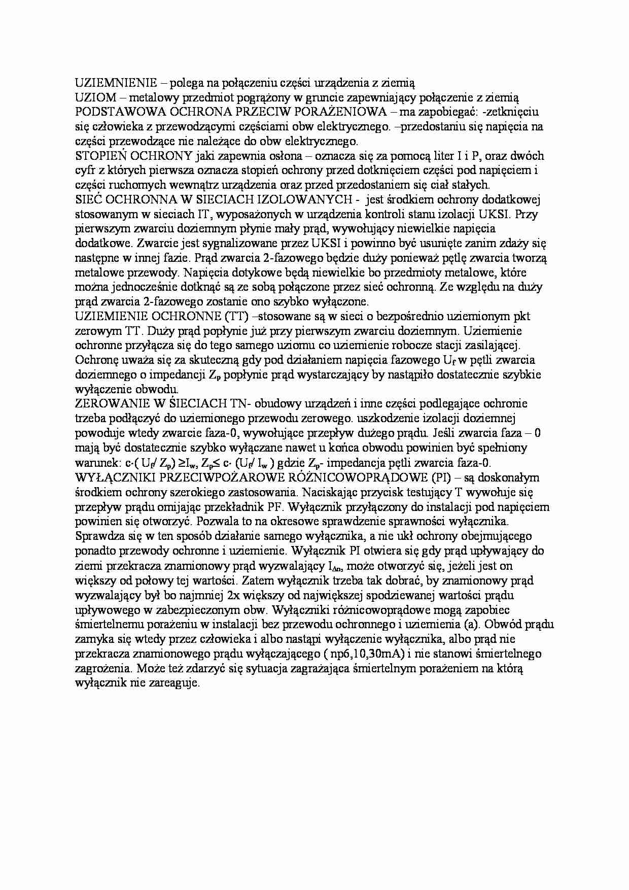 Instalacje elektryczne - uziemnienie - strona 1