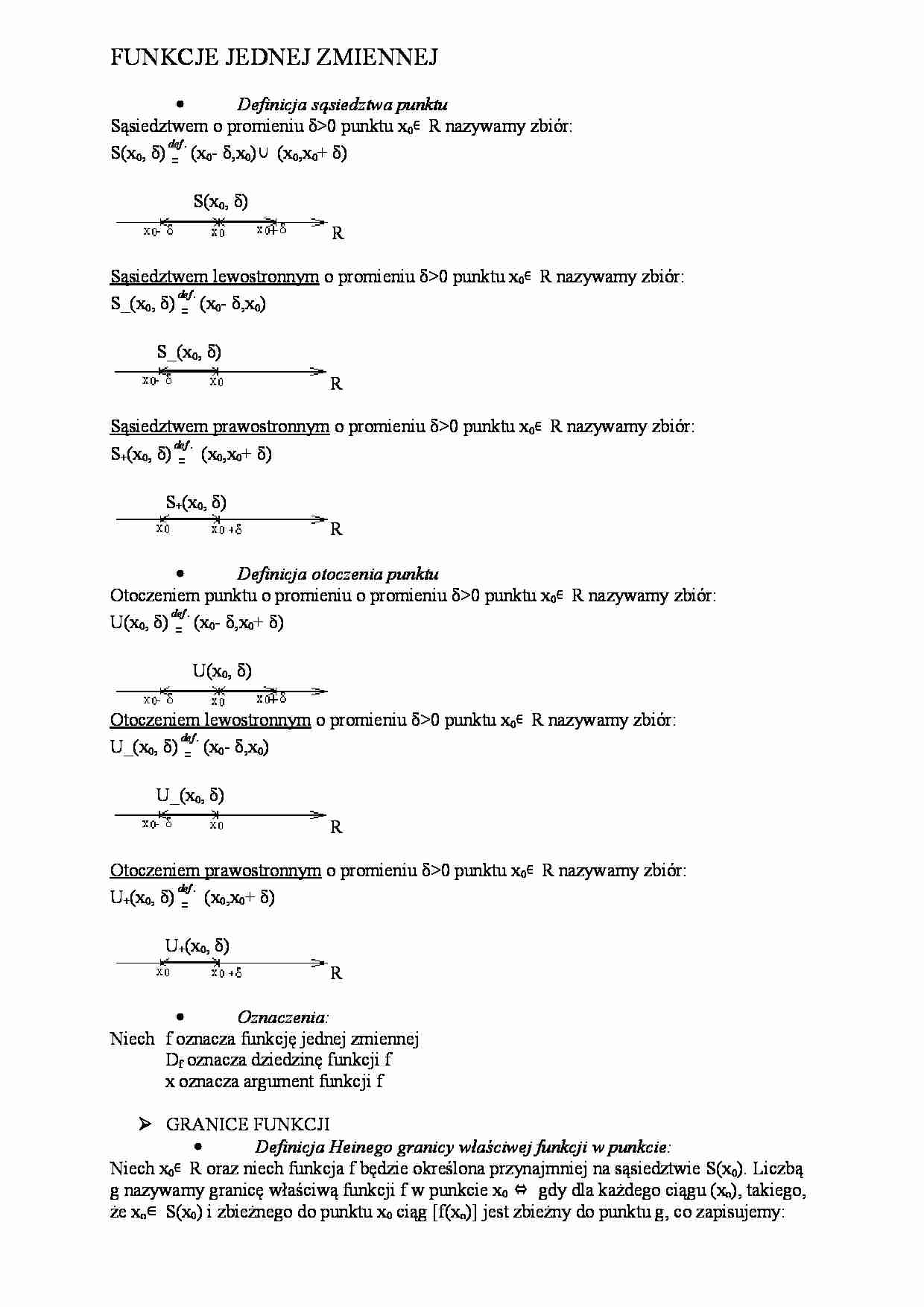 Funkcje jednej zmiennej - strona 1