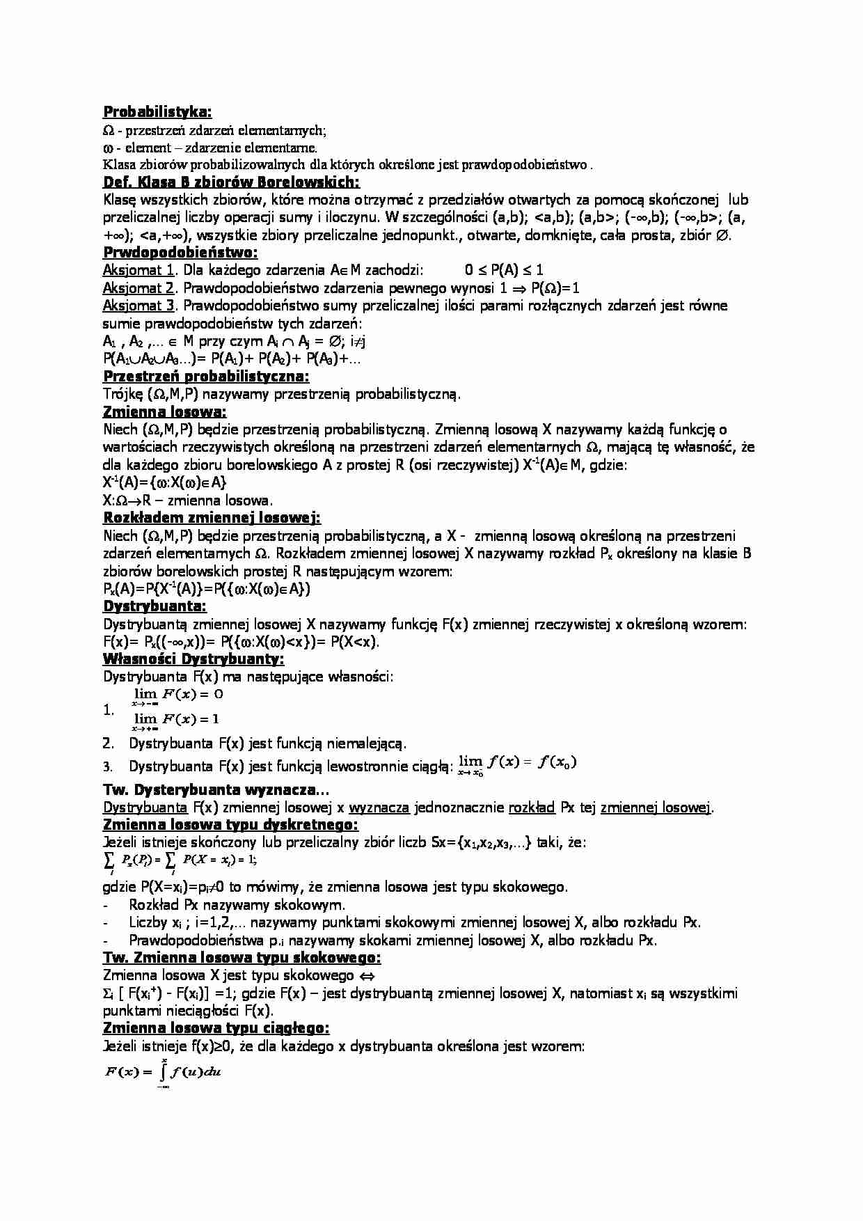 Prawdopodobieństwo w matematyce - strona 1