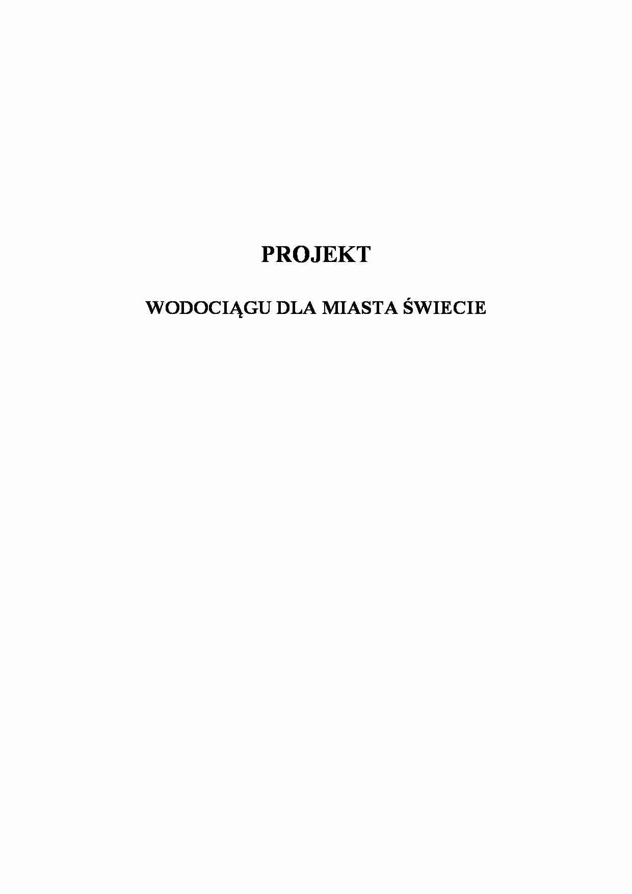 Wodociągi - Projekt wodociągu - strona 1