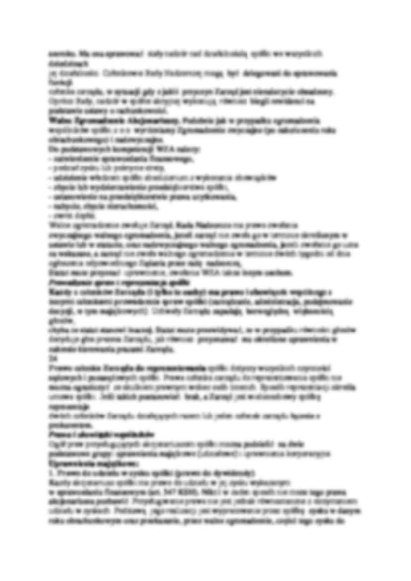 Spółka akcyjna - Walne Zgromadzenie Akcjonariuszy - strona 2