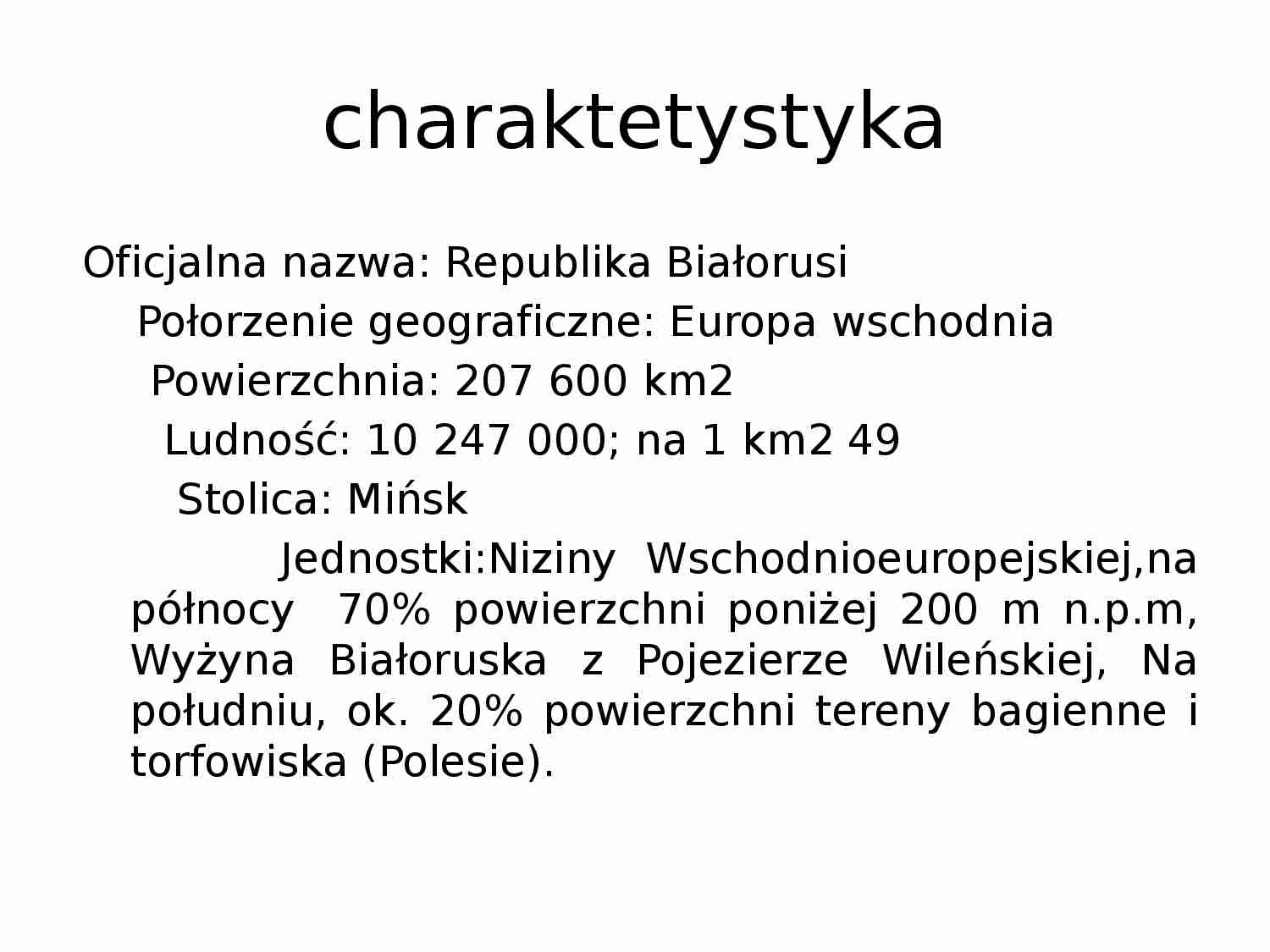Republika Białorusi-prezentacja - strona 1