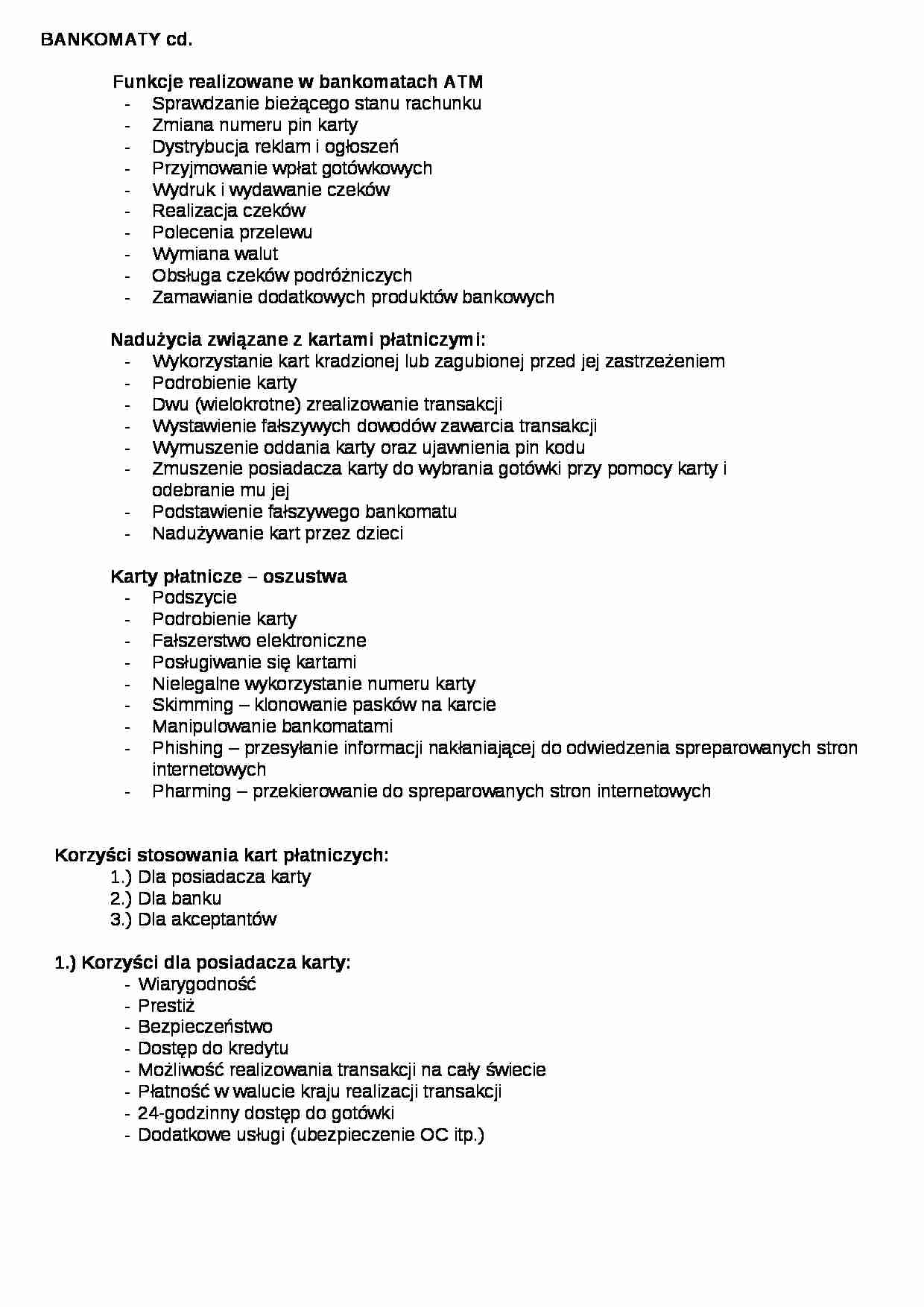 Wykłady z bankowości - strona 1