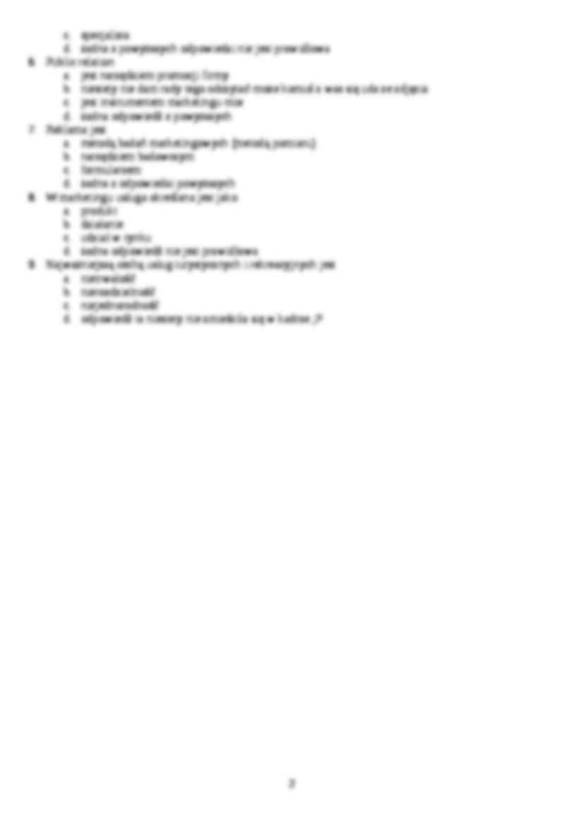 Podstawy marketingu - egzamin - strona 2