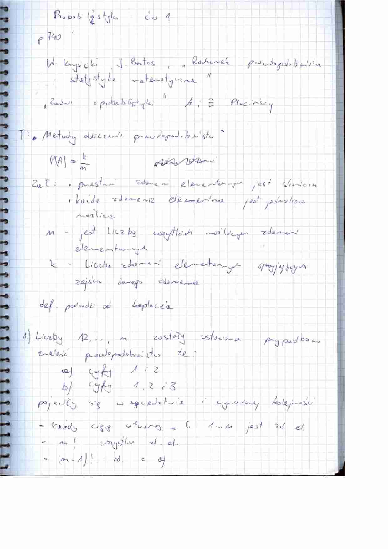 Metody obliczeń prawdopodobieństwa - strona 1