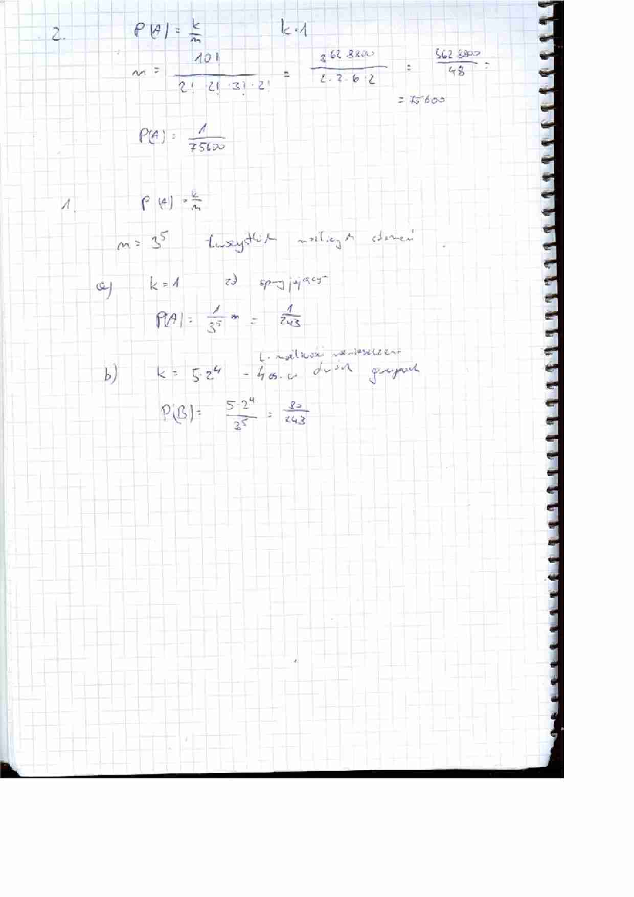 Probalistyka i statystyka - cwiczenia do teorii. - strona 1