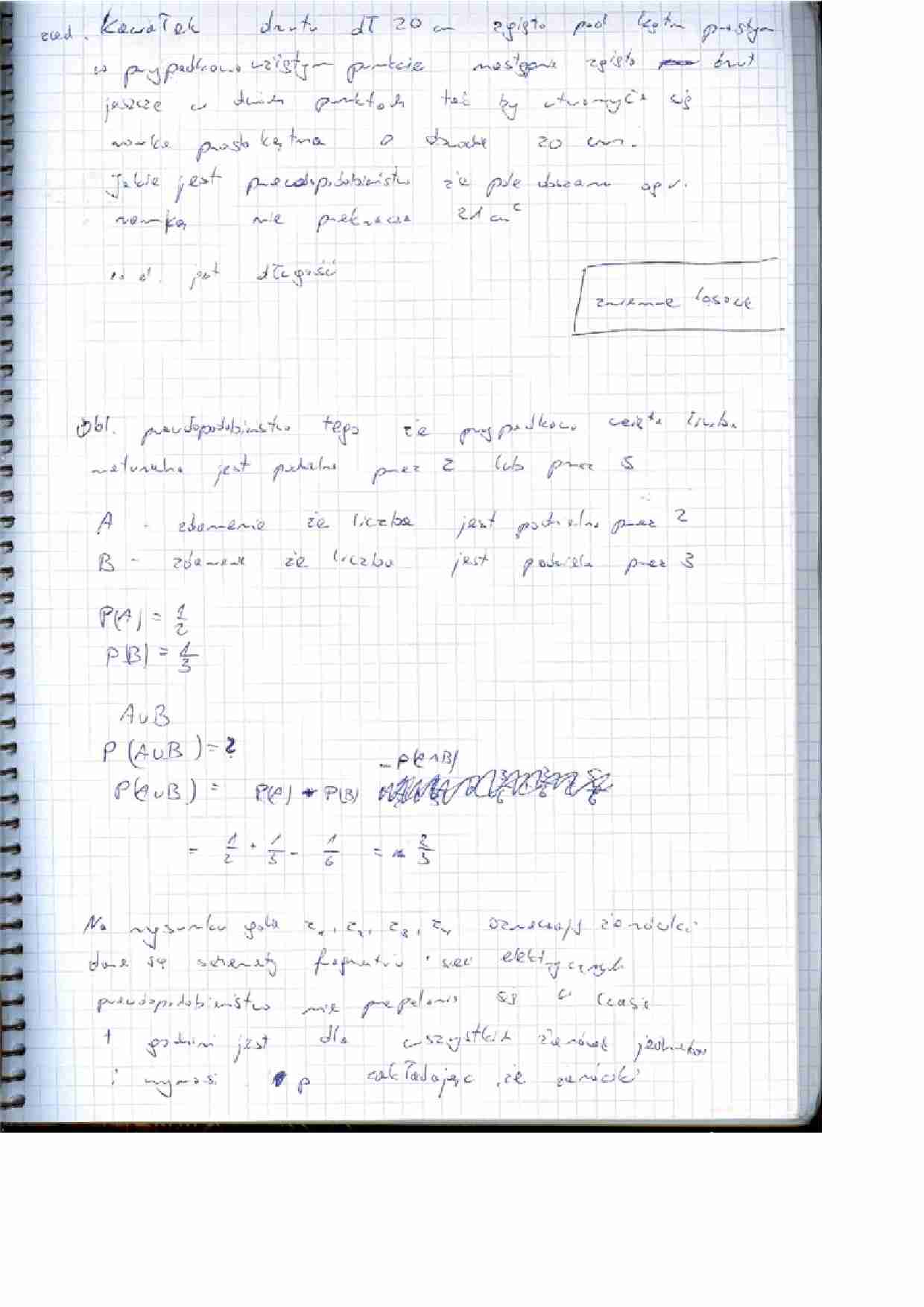 Obliczanie prawdopodobieństwa - zadania. - strona 1