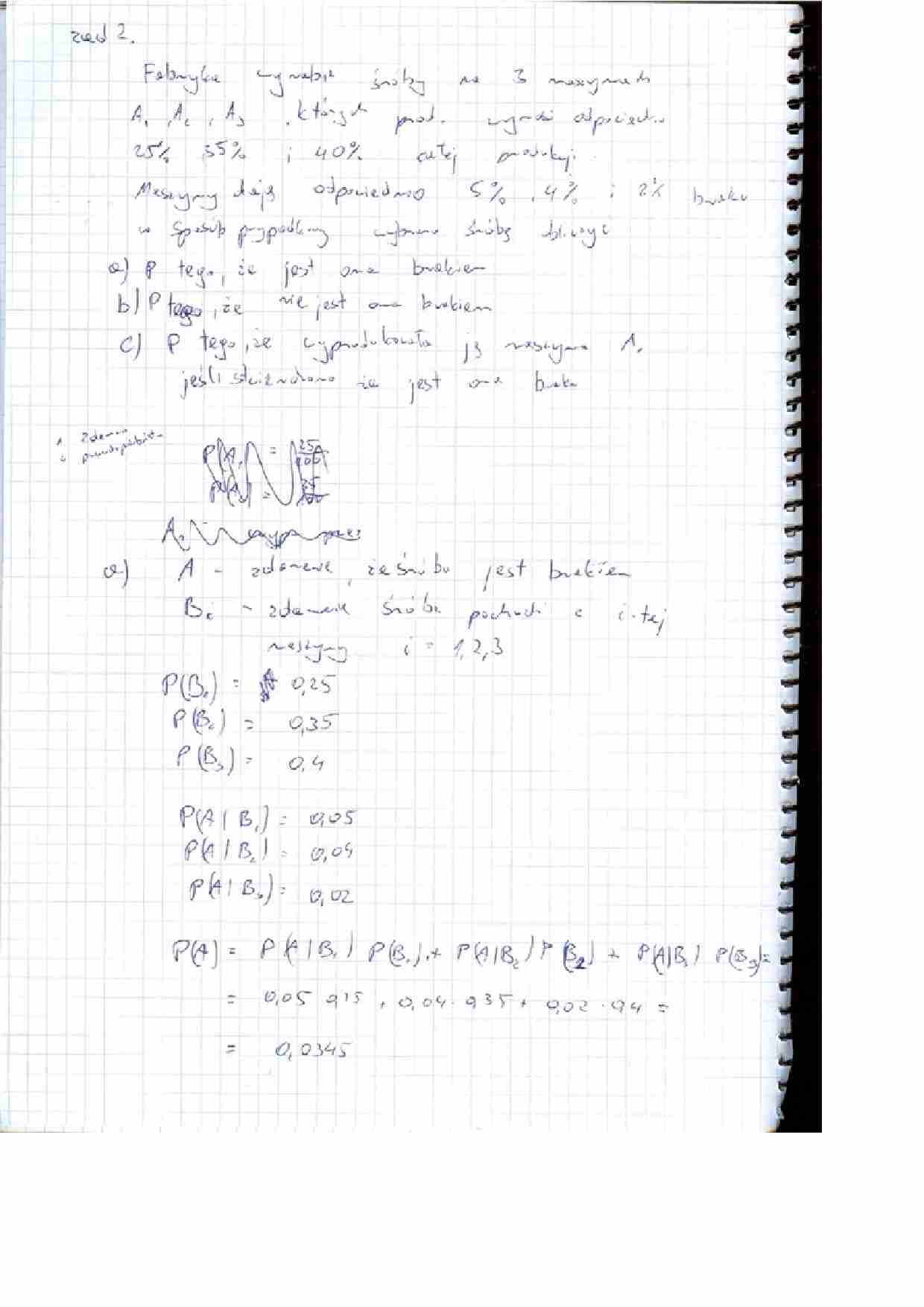 Zadania z probalistyki i statystyki4 - strona 1