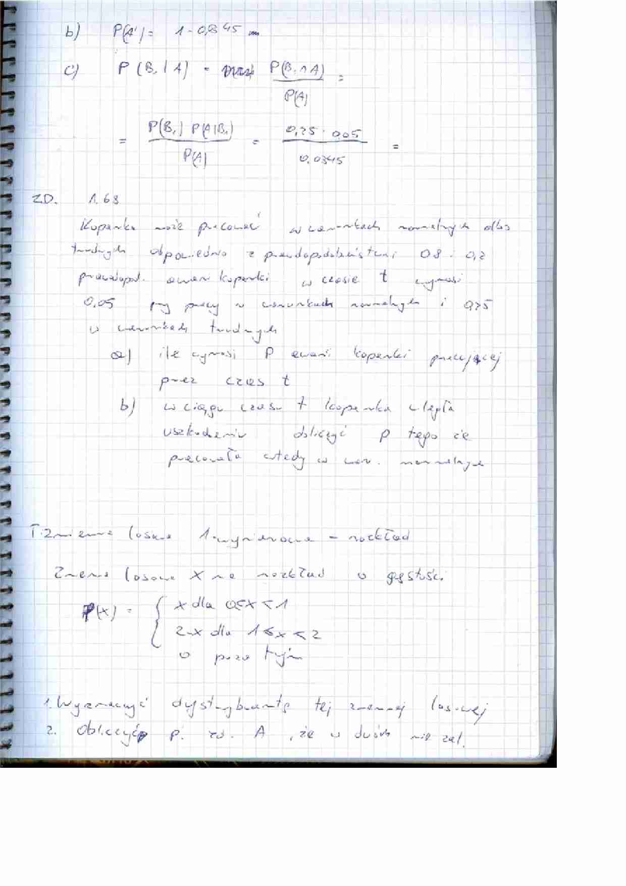 Zadania z probalistyki i statystyki5 - strona 1