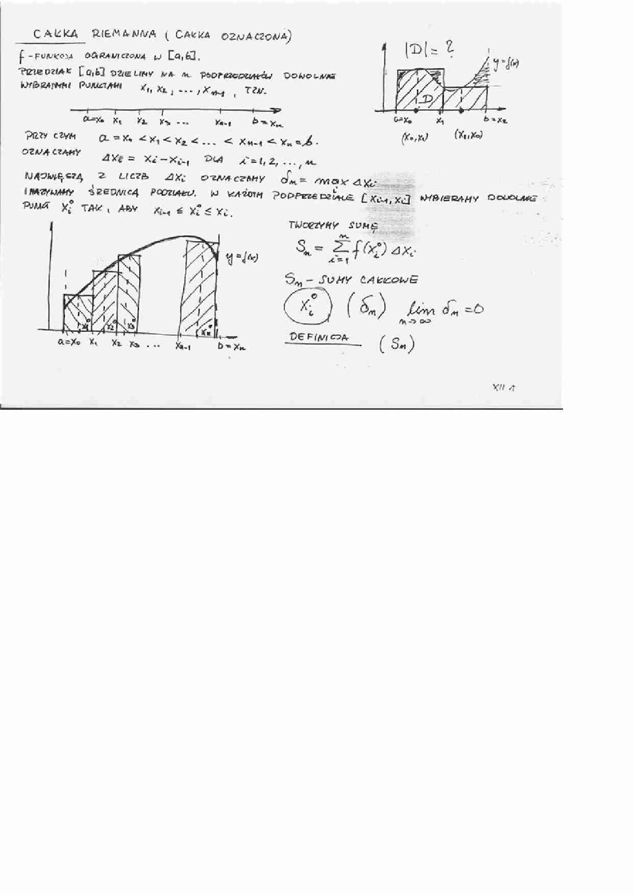 Całka riemanna (całka oznaczona) - strona 1