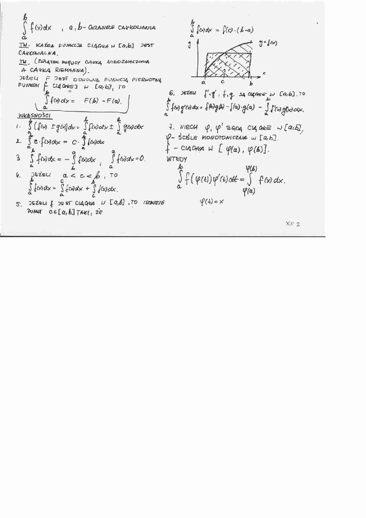 Całka riemanna (całka oznaczona)2 - strona 1