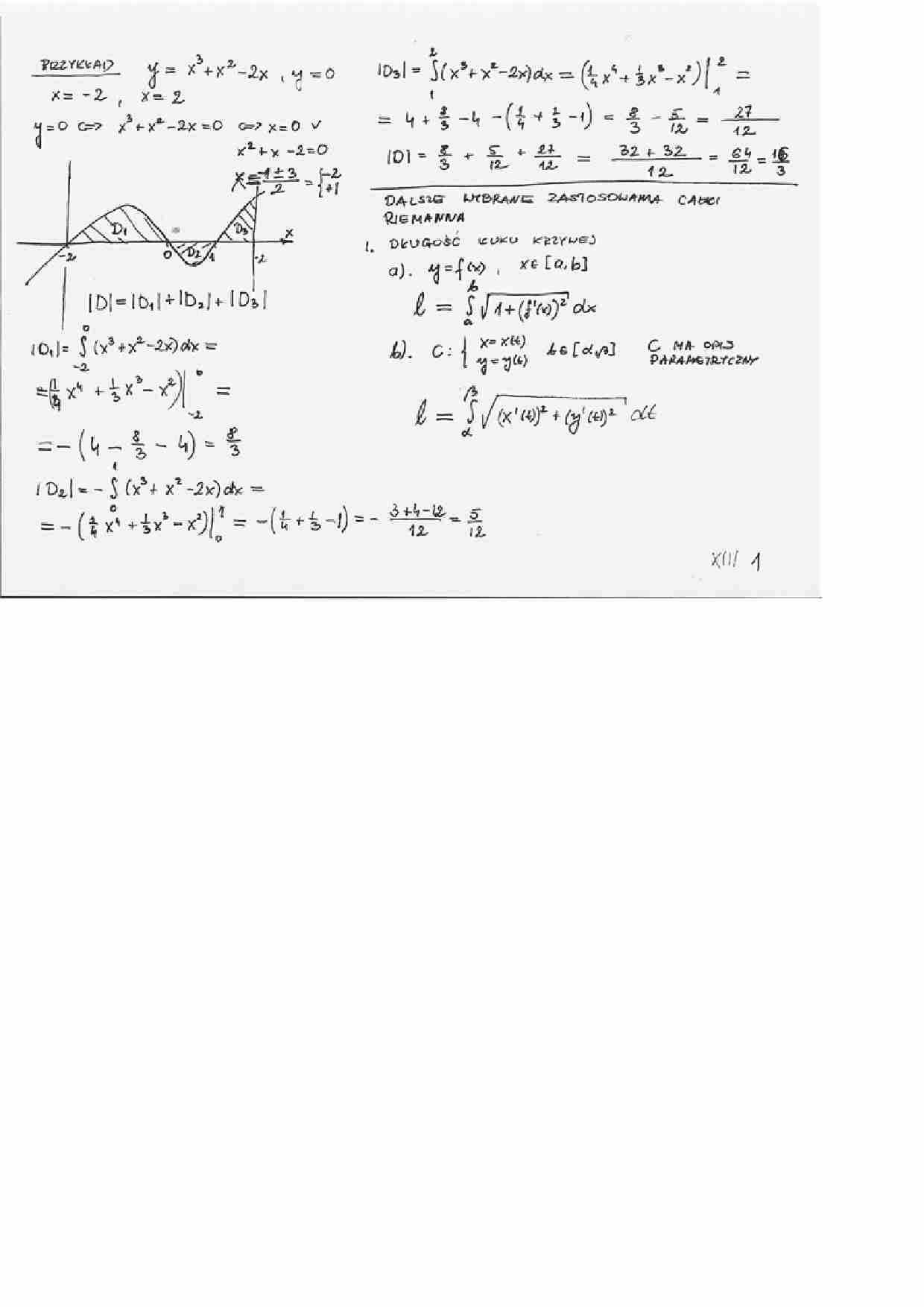 Całka riemanna - Długość łuku - strona 1