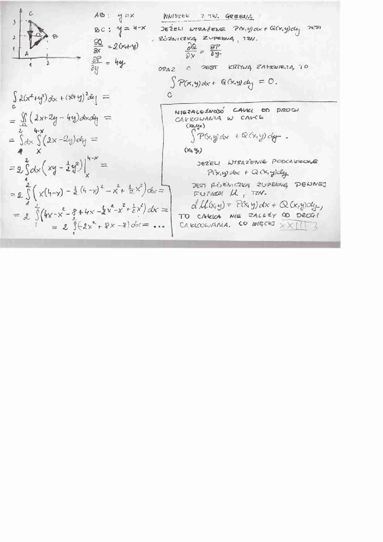 Twierdzenie Greena - strona 1