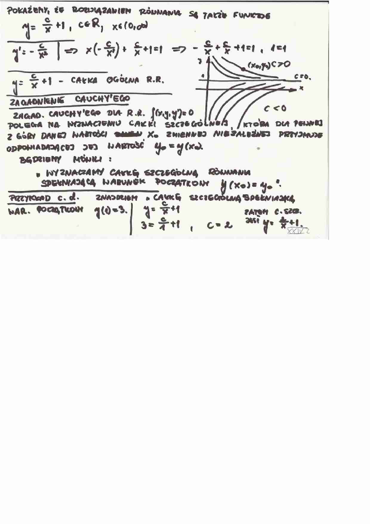 Zagadnienie Cauchy'ego - strona 1