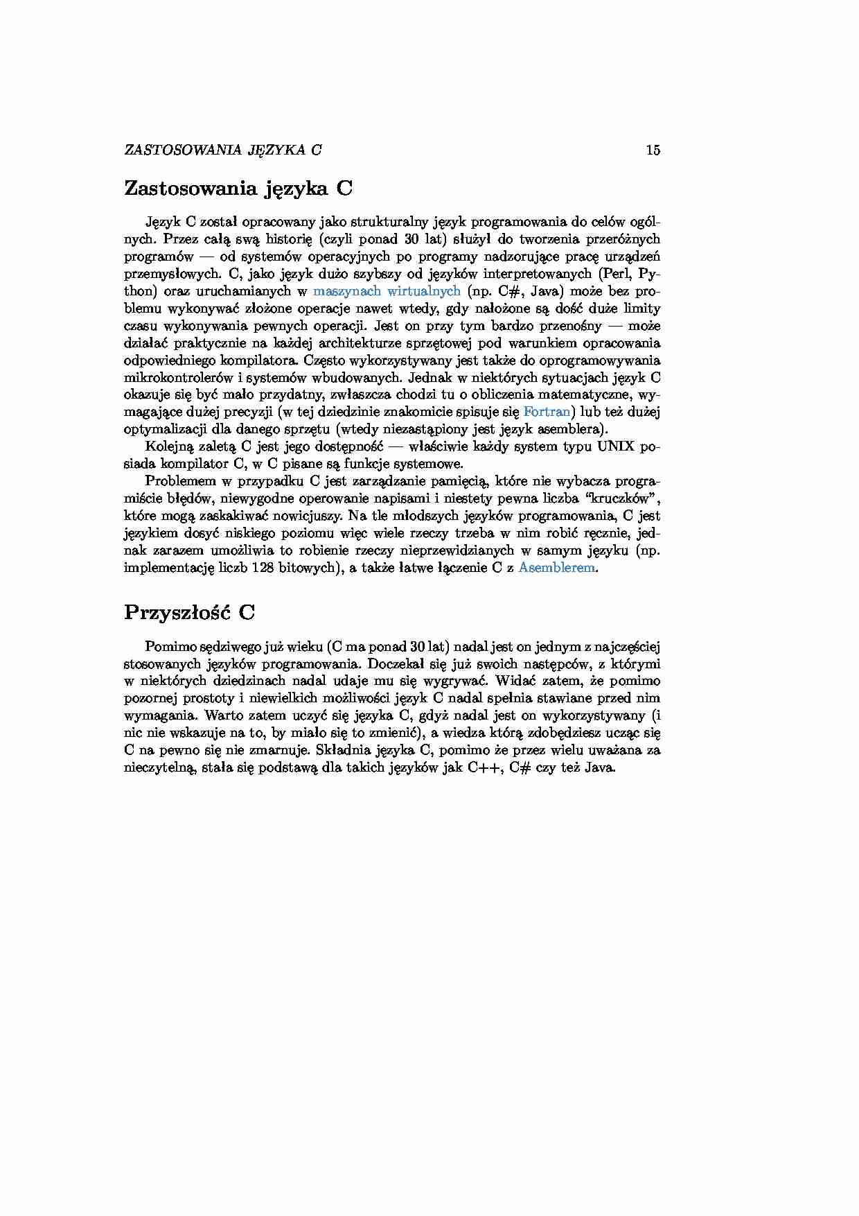 Zastosowania języka C - strona 1