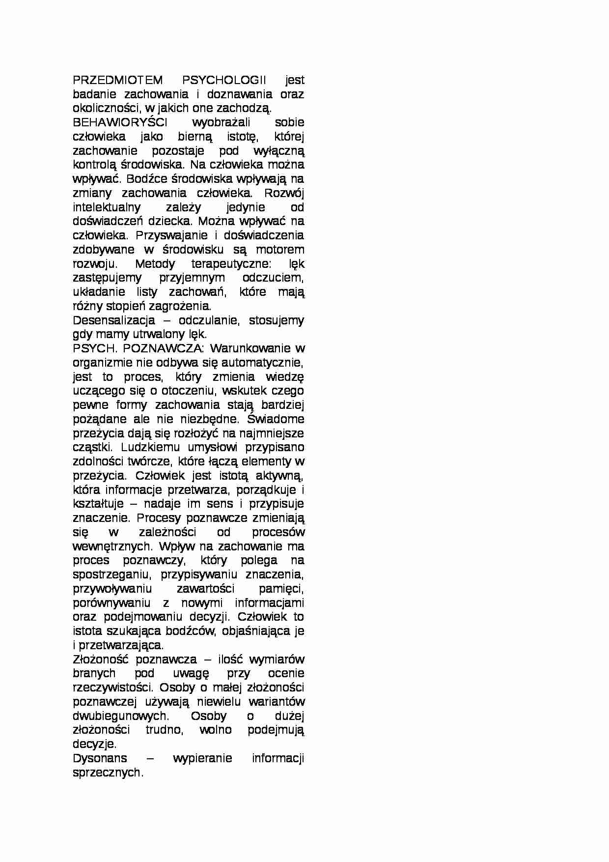 Psychologia ogólna - strona 1