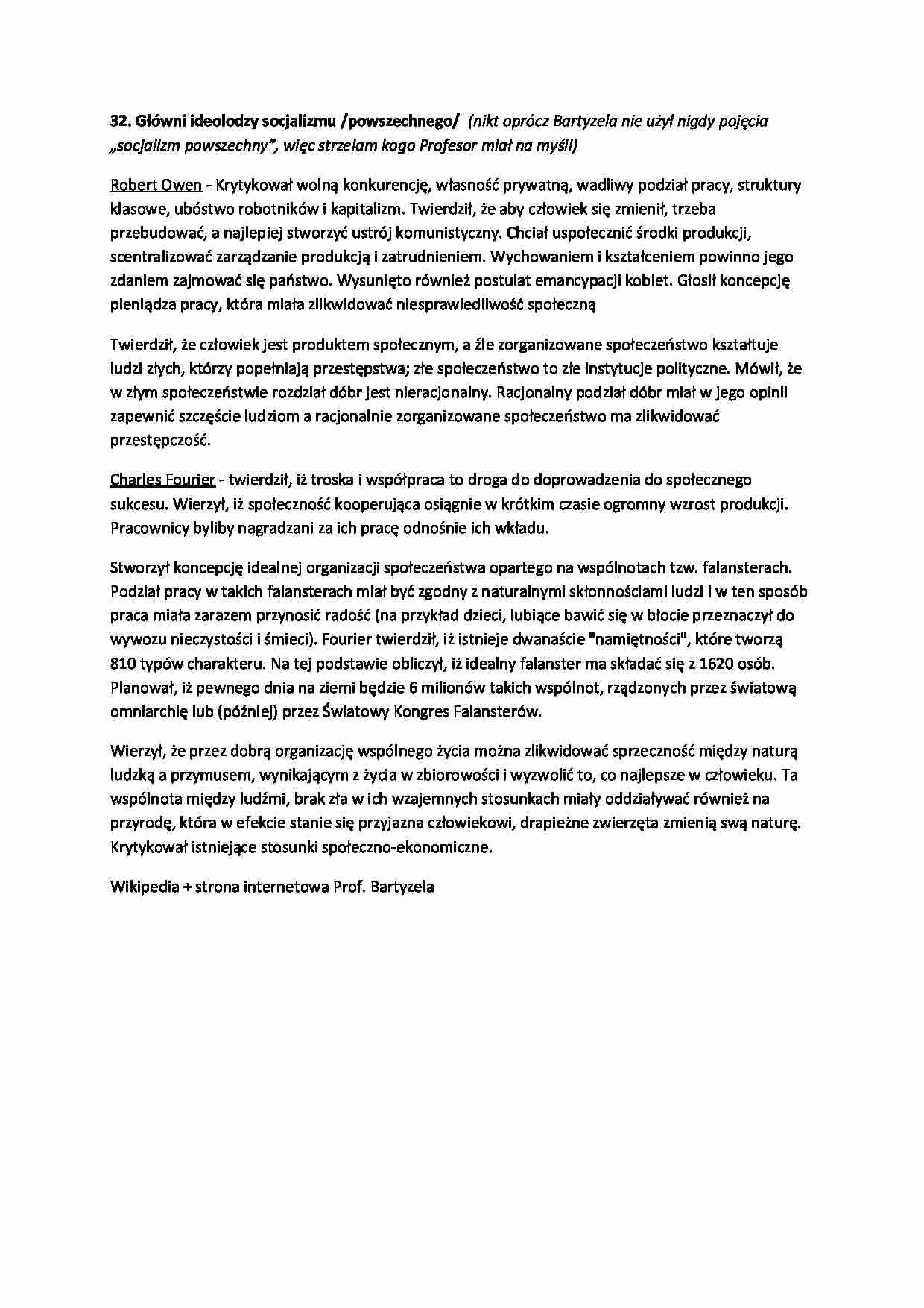Główni ideolodzy socjalizmu - strona 1