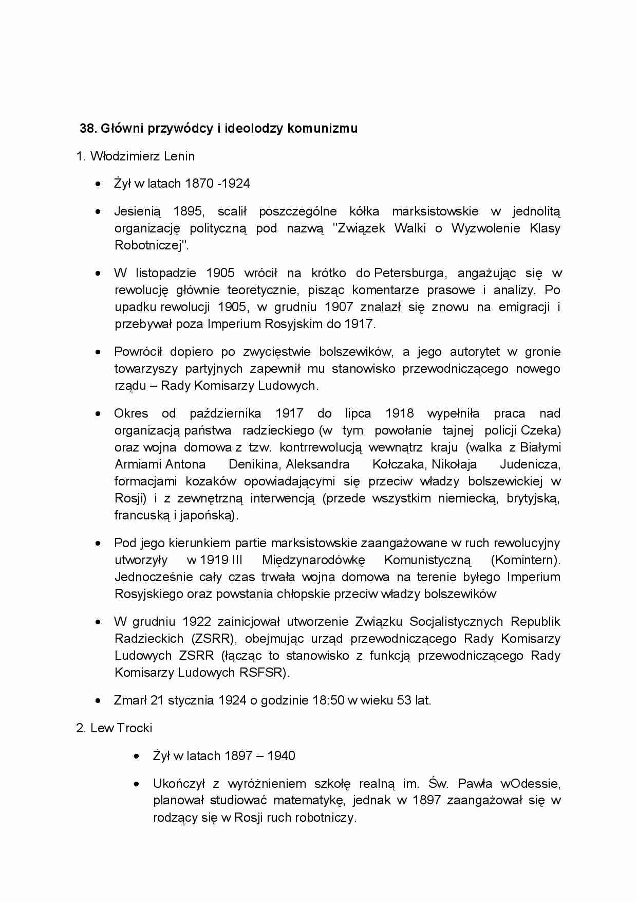 Przywódcy i ideolodzy komunizmu - strona 1