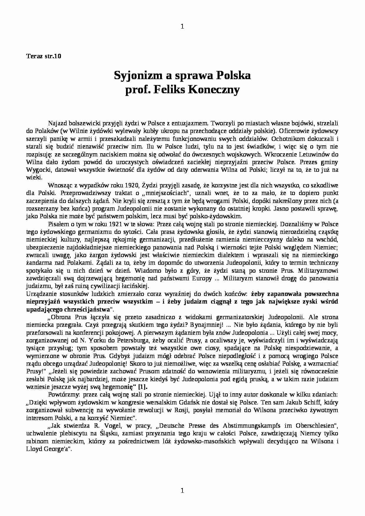 Syjonizm a sprawa Polska  - strona 1