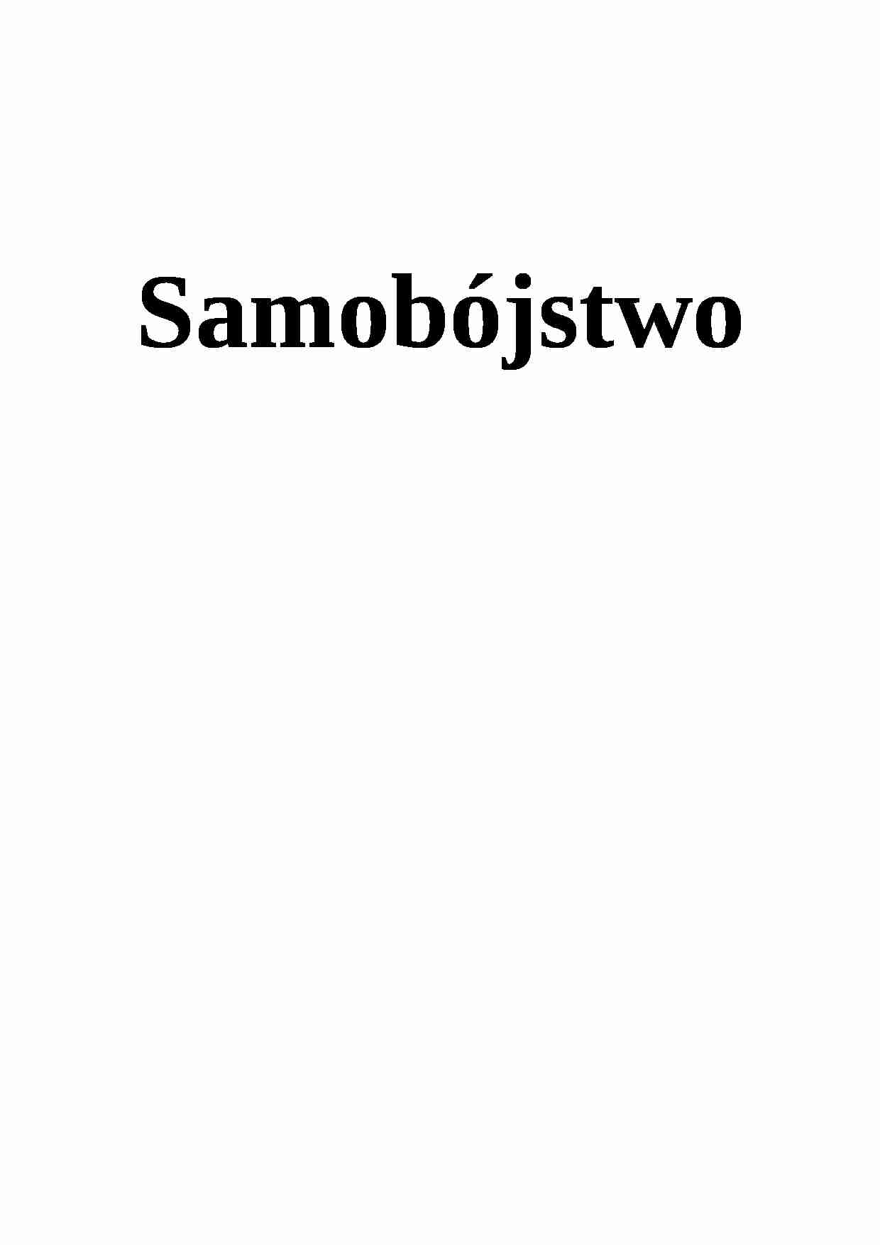 Samobójstwo - strona 1