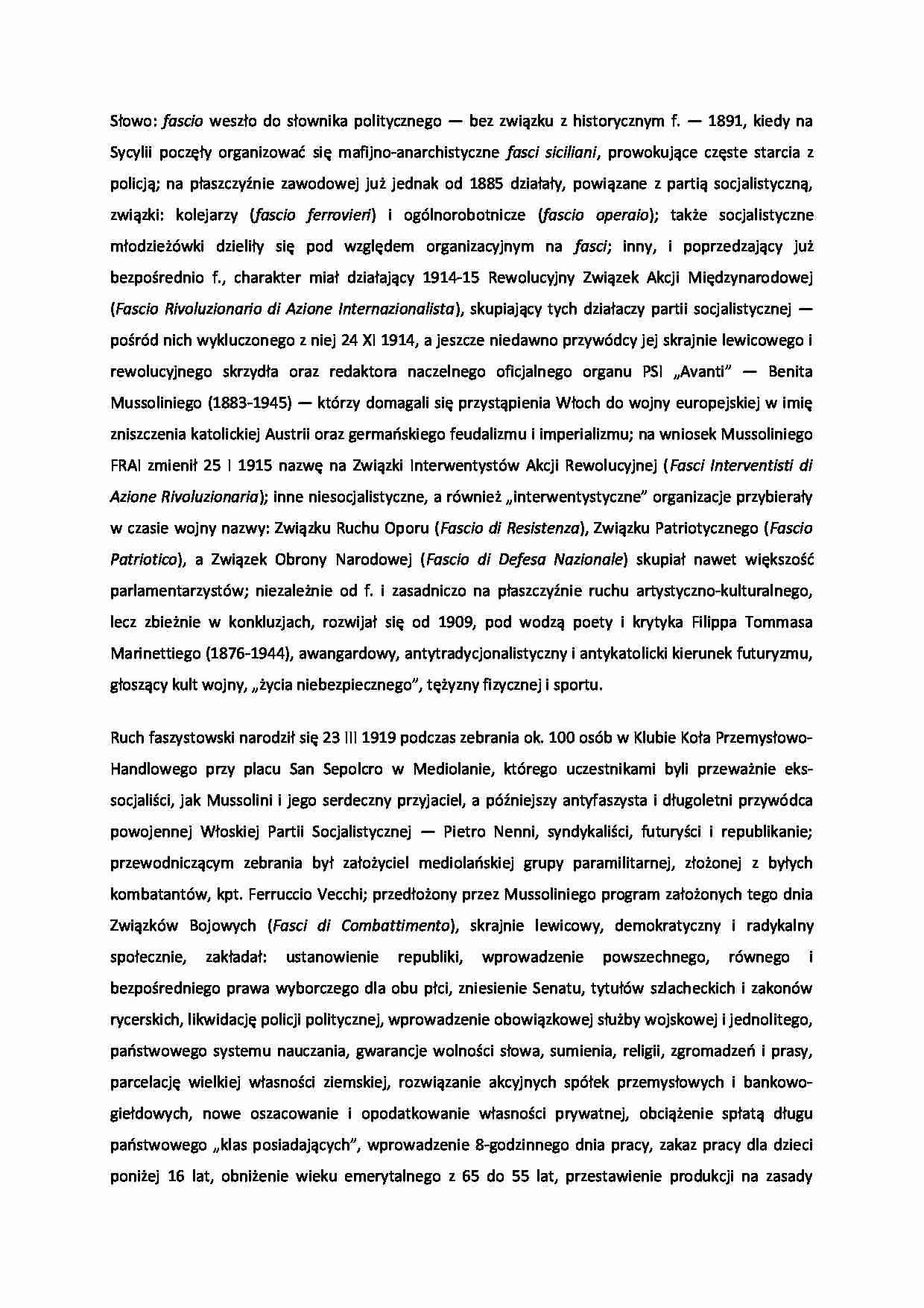 Ruch faszystowski - strona 1