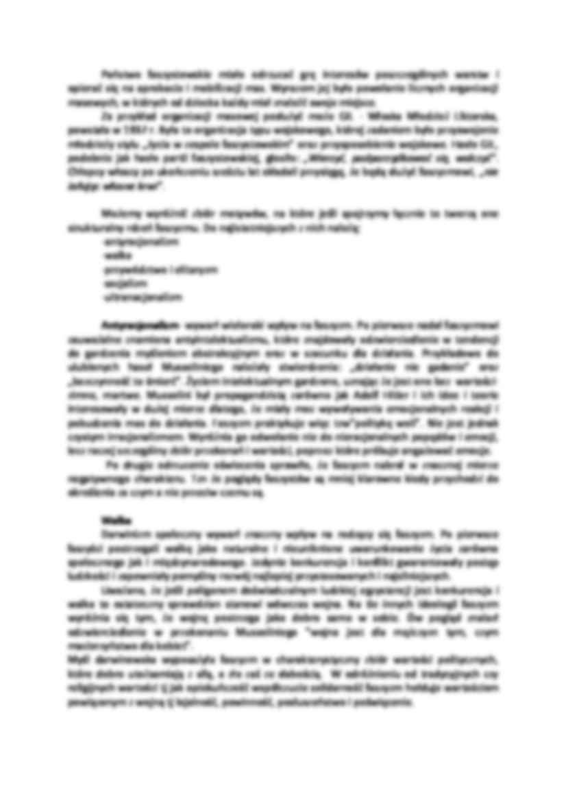 Sens ideowy pojęcia faszyzm - strona 2