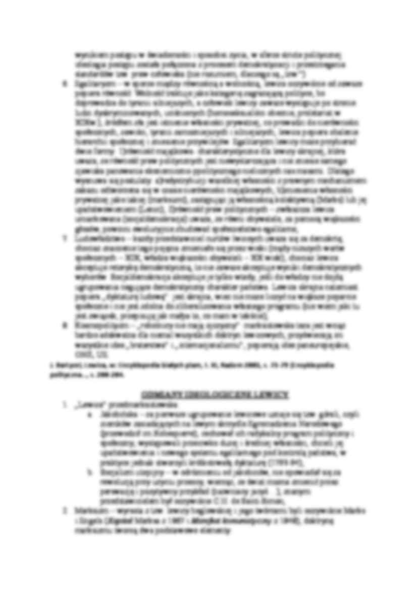 Sens ideowy pojęcia lewica - strona 2