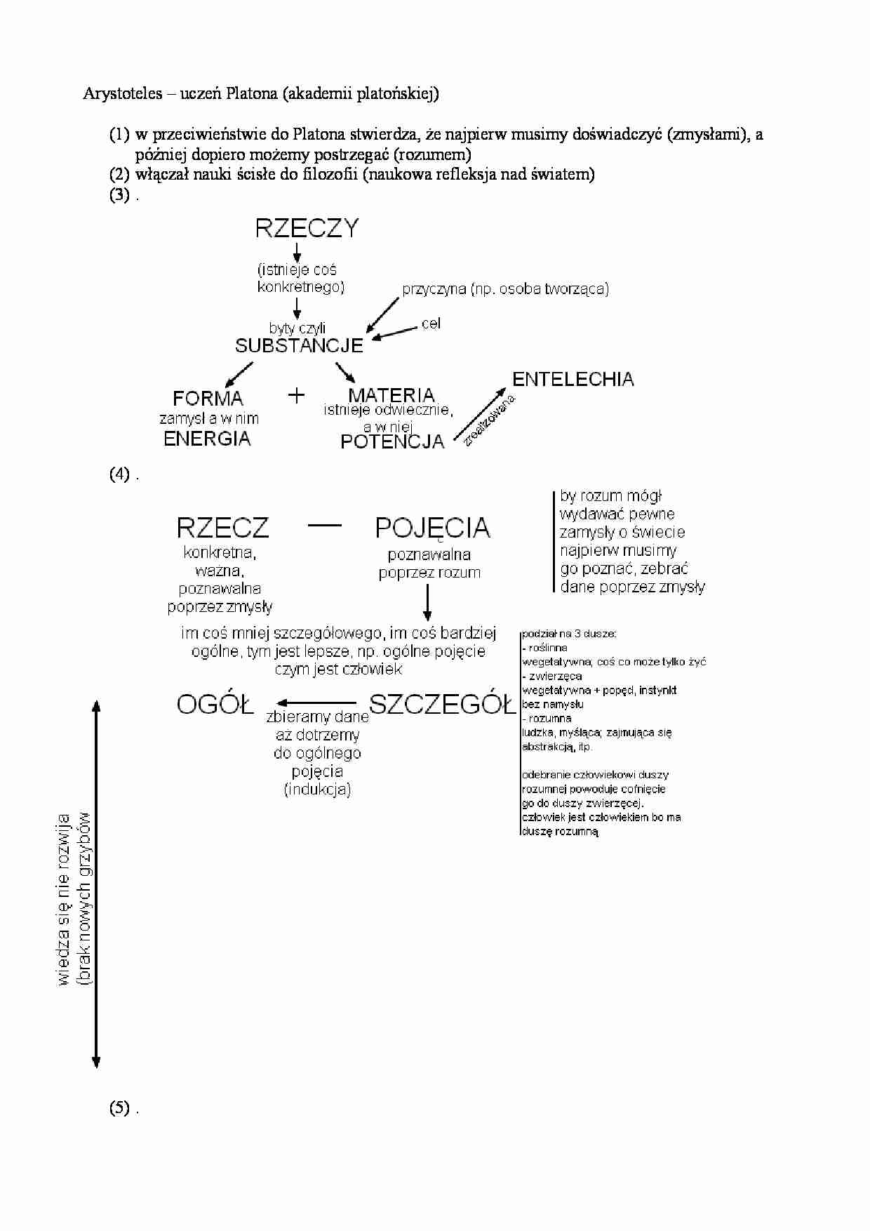 Arystoteles - notatki z wykładu  - strona 1