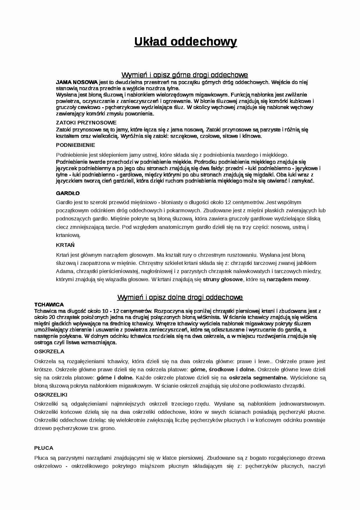 Układ oddechowy - strona 1