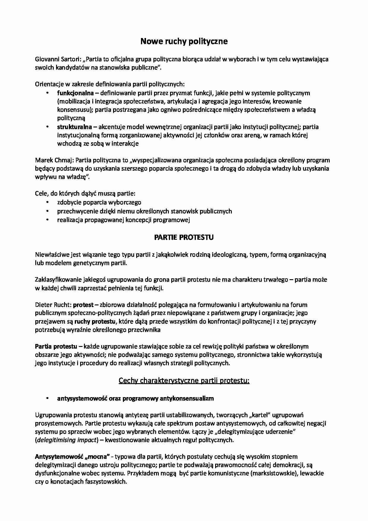 Nowe ruchy polityczne - strona 1