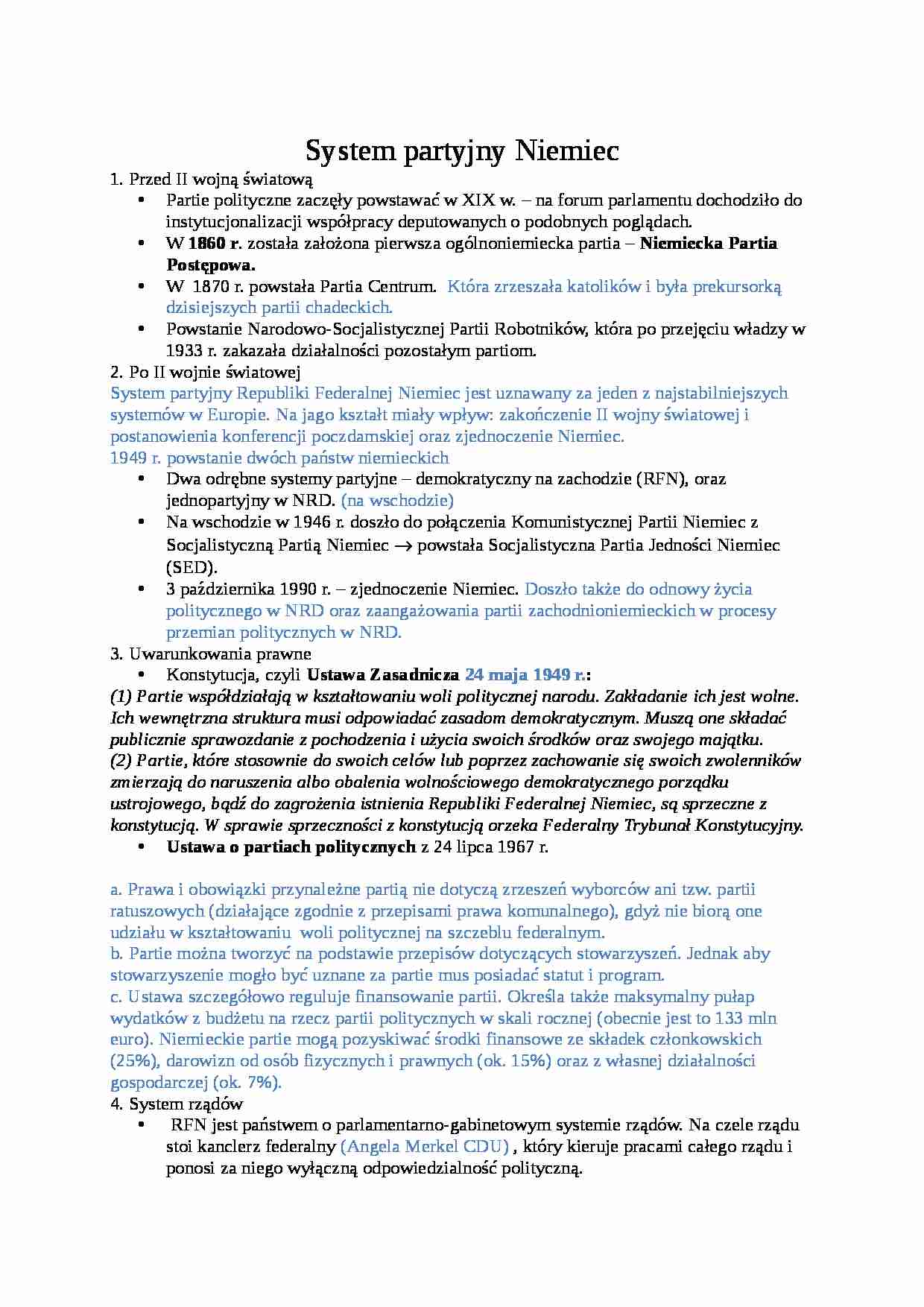 System partyjny Niemiec - strona 1