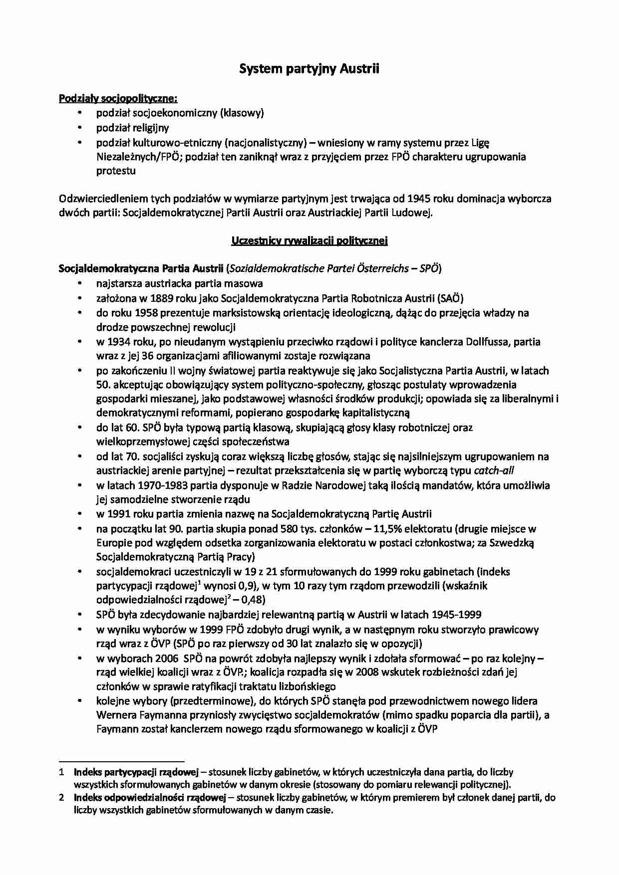 Systemy partyjne wybranych państw - strona 1