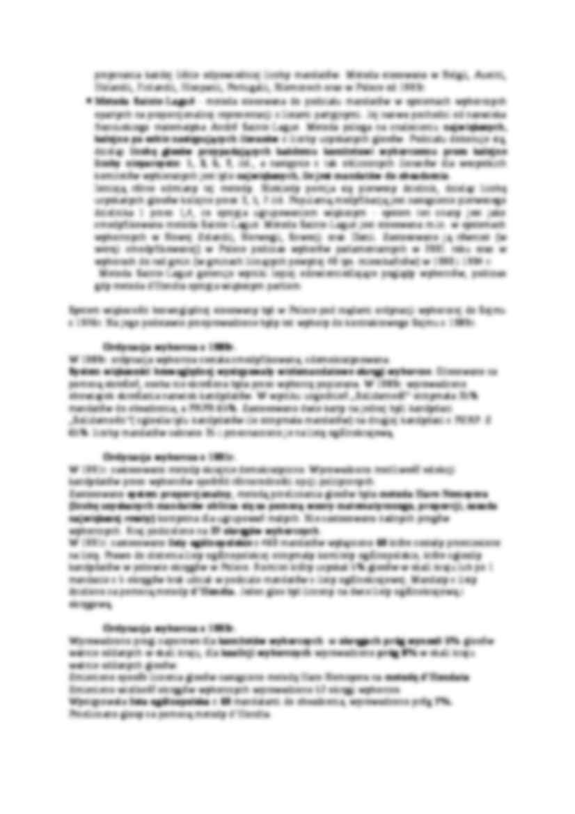 Systemy prawa wyborczego stosowane w Polsce - strona 2