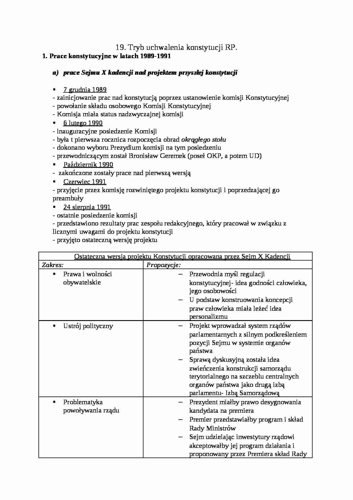 Tryb uchwalania Konstytucji z 1997 - strona 1