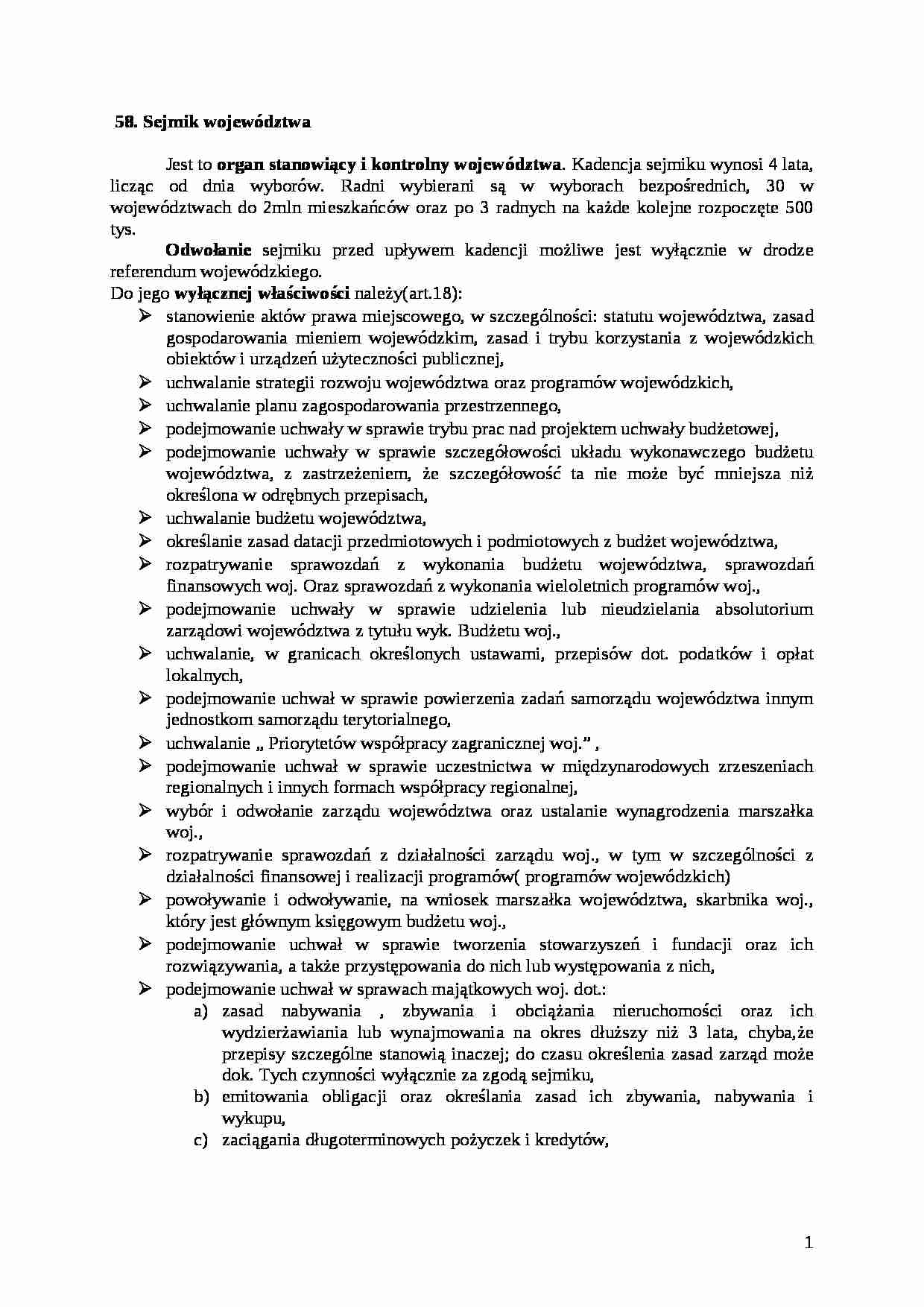 Sejmik województwa - strona 1