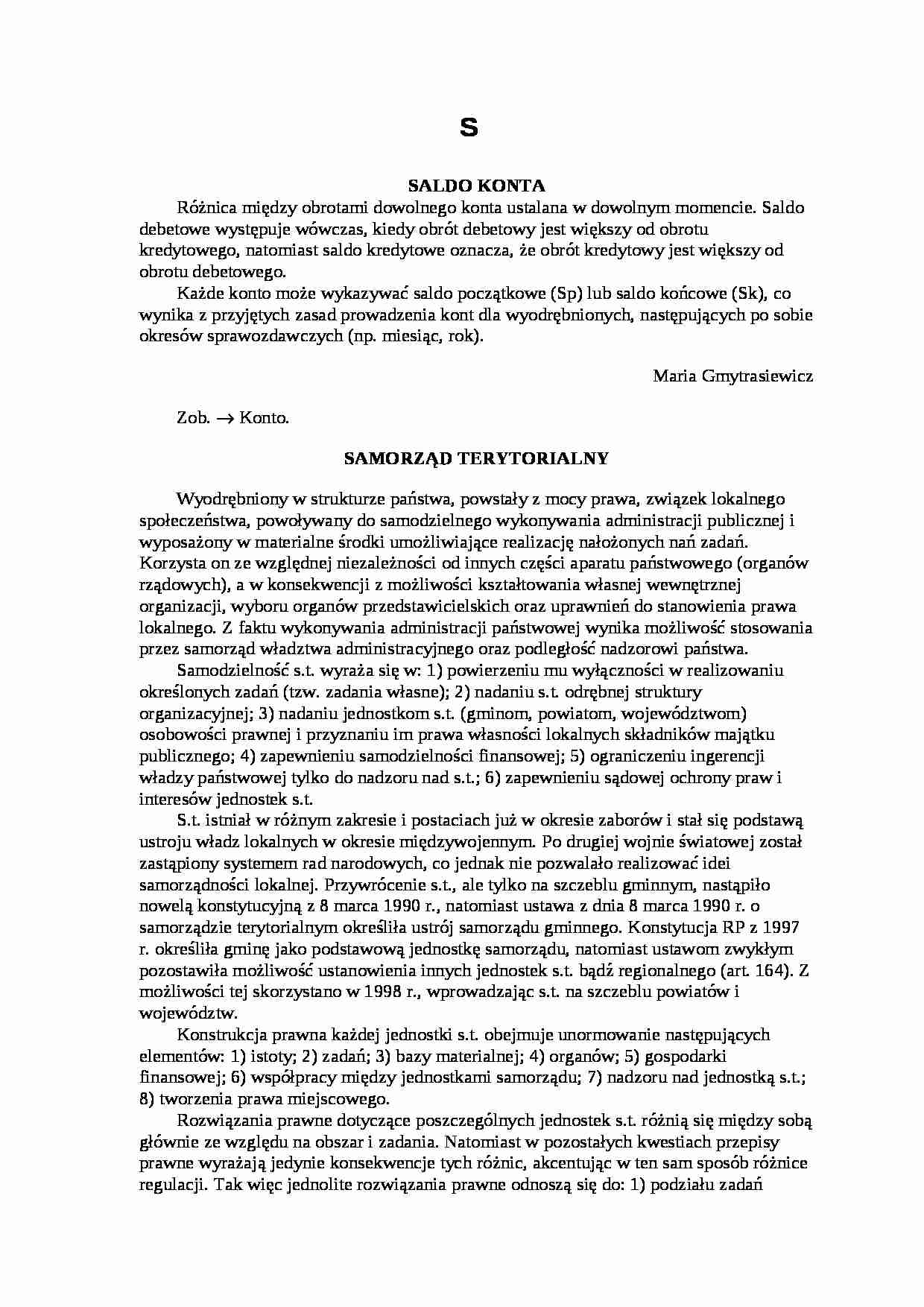 Encyklopedia rachunkowości - S - strona 1