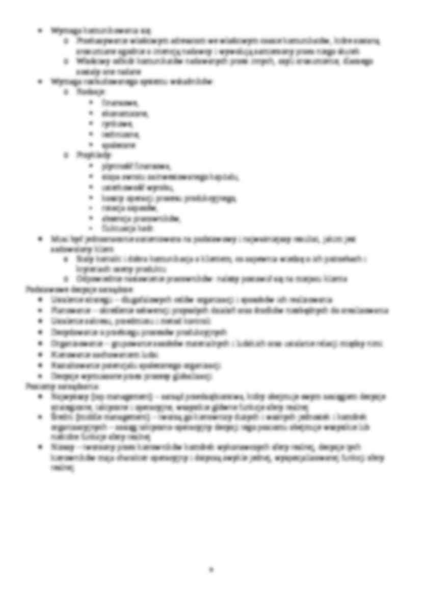 Teoria organizacji i zarądzania - zakres wykładów - strona 3