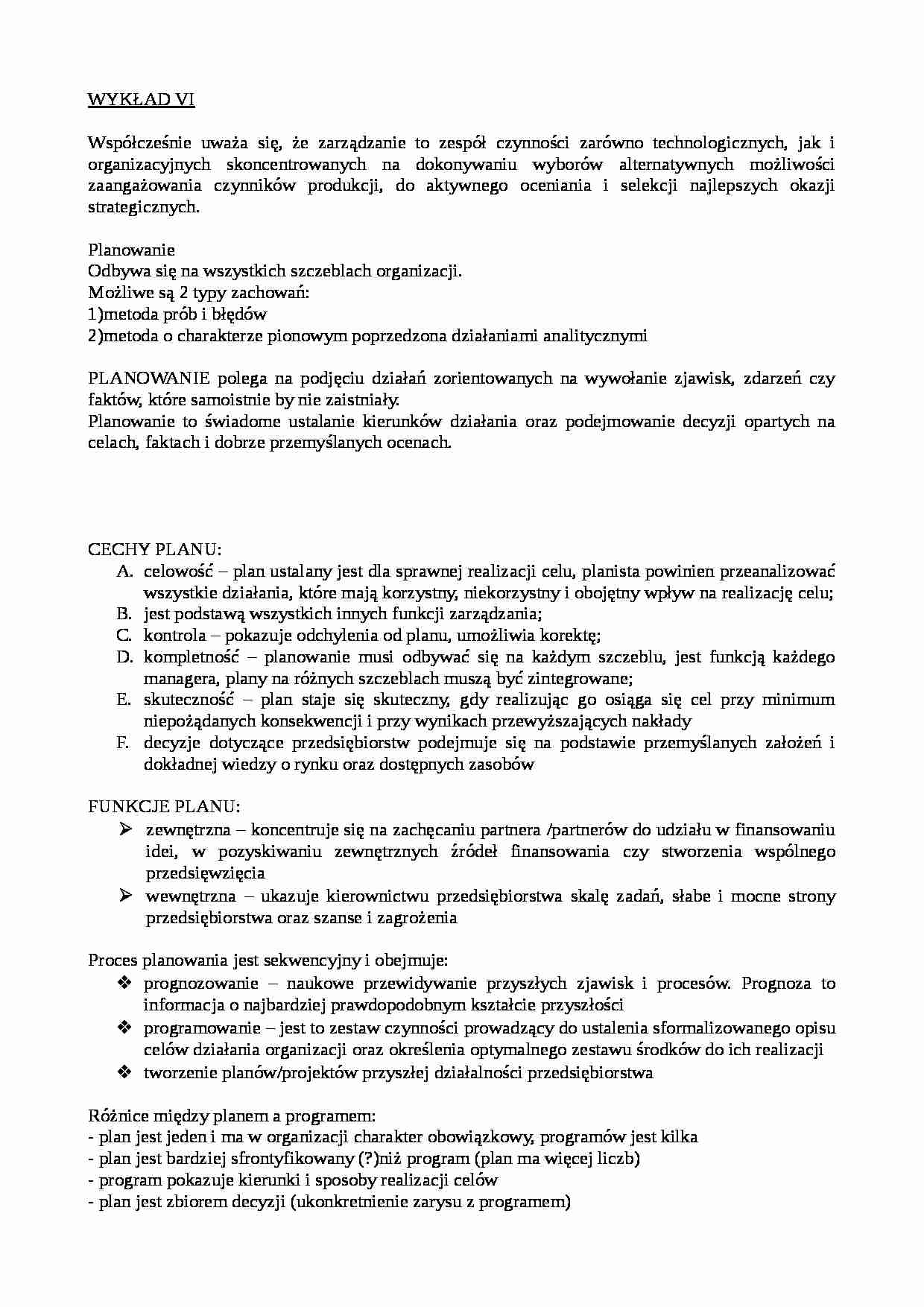 Proces planowania  - strona 1