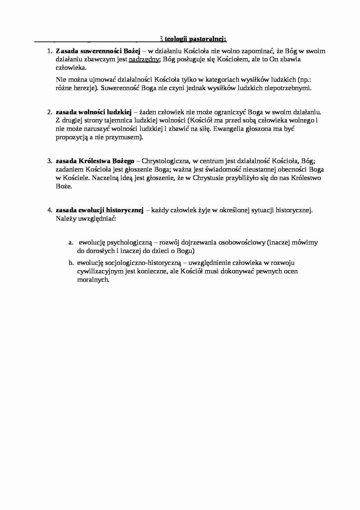 Zasady metodologiczne wewnętrzne teologii pastoralnej - strona 1