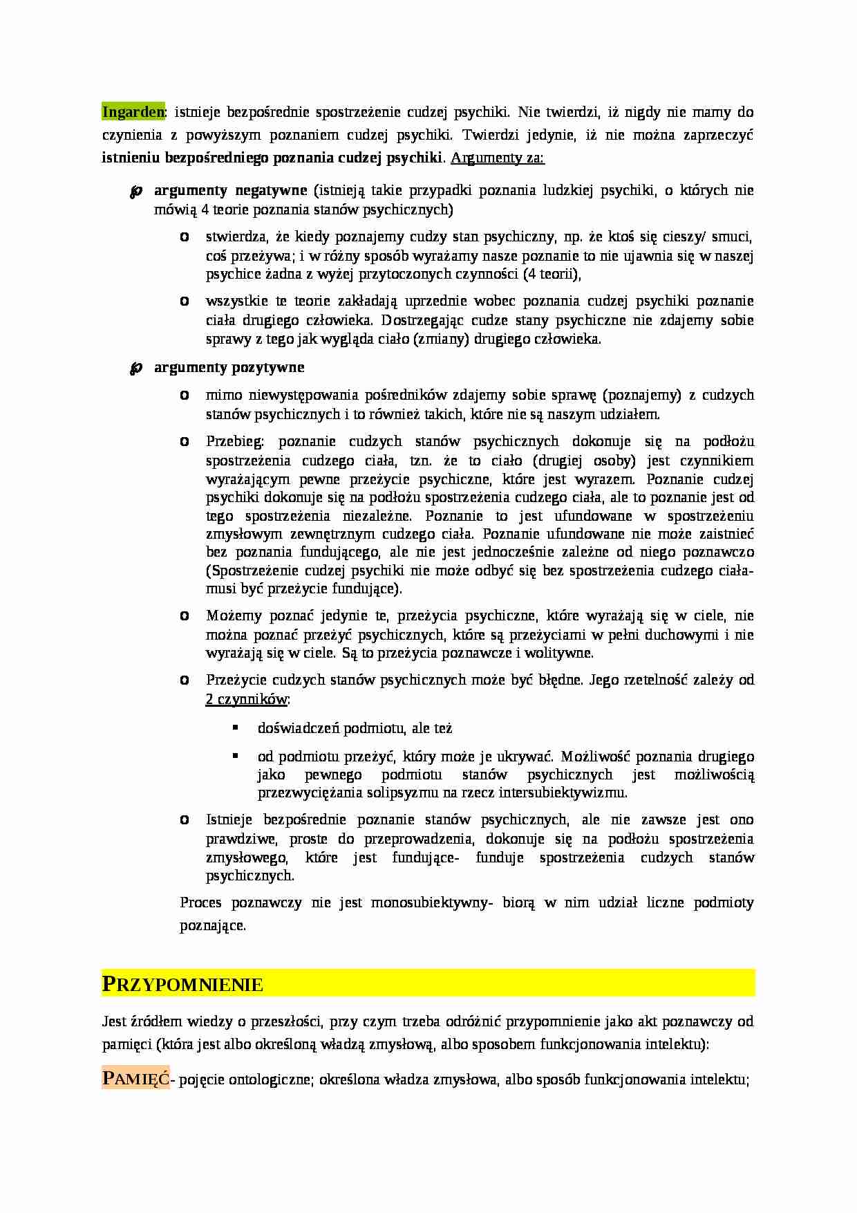 Poznanie cudzej psychiki - strona 1