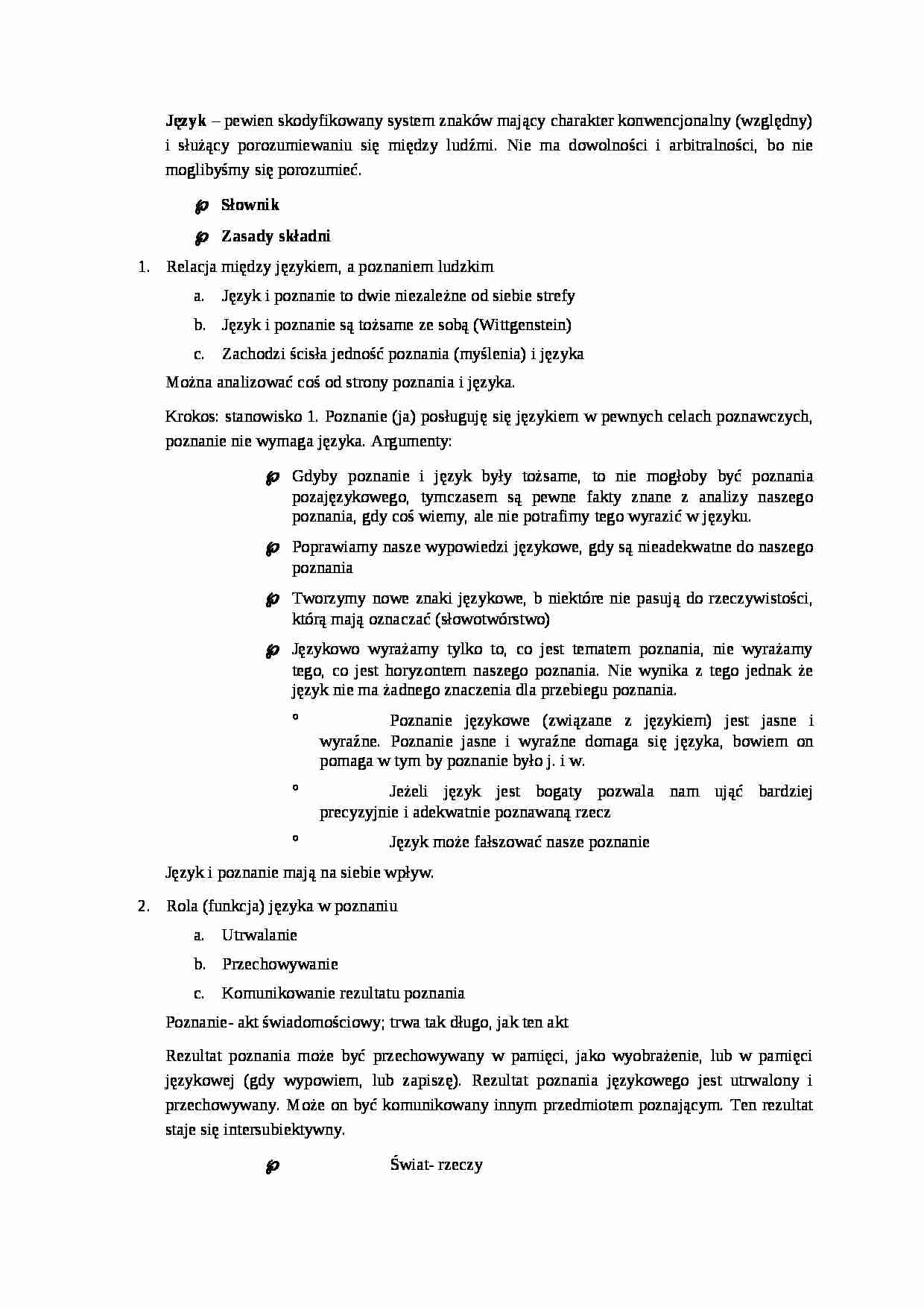 Język a poznanie - strona 1