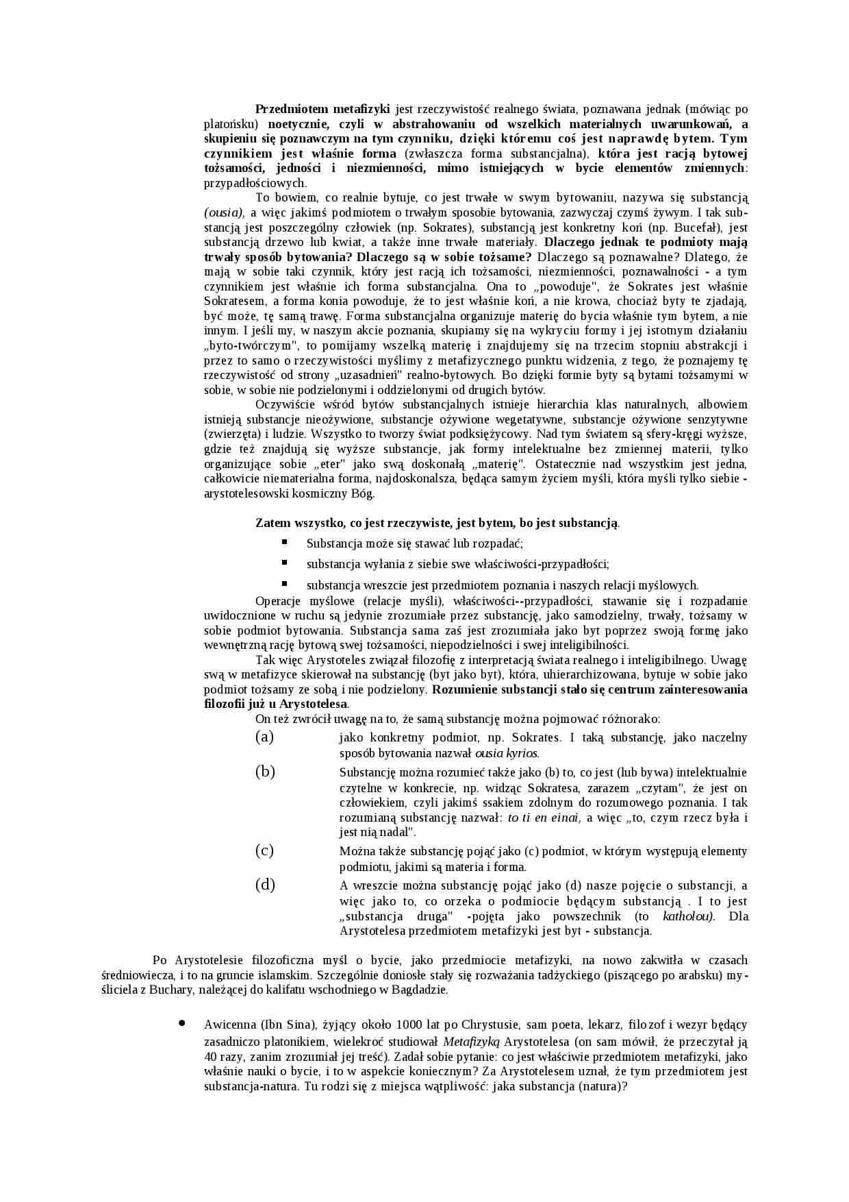 Przedmiot metafizyki  - strona 1