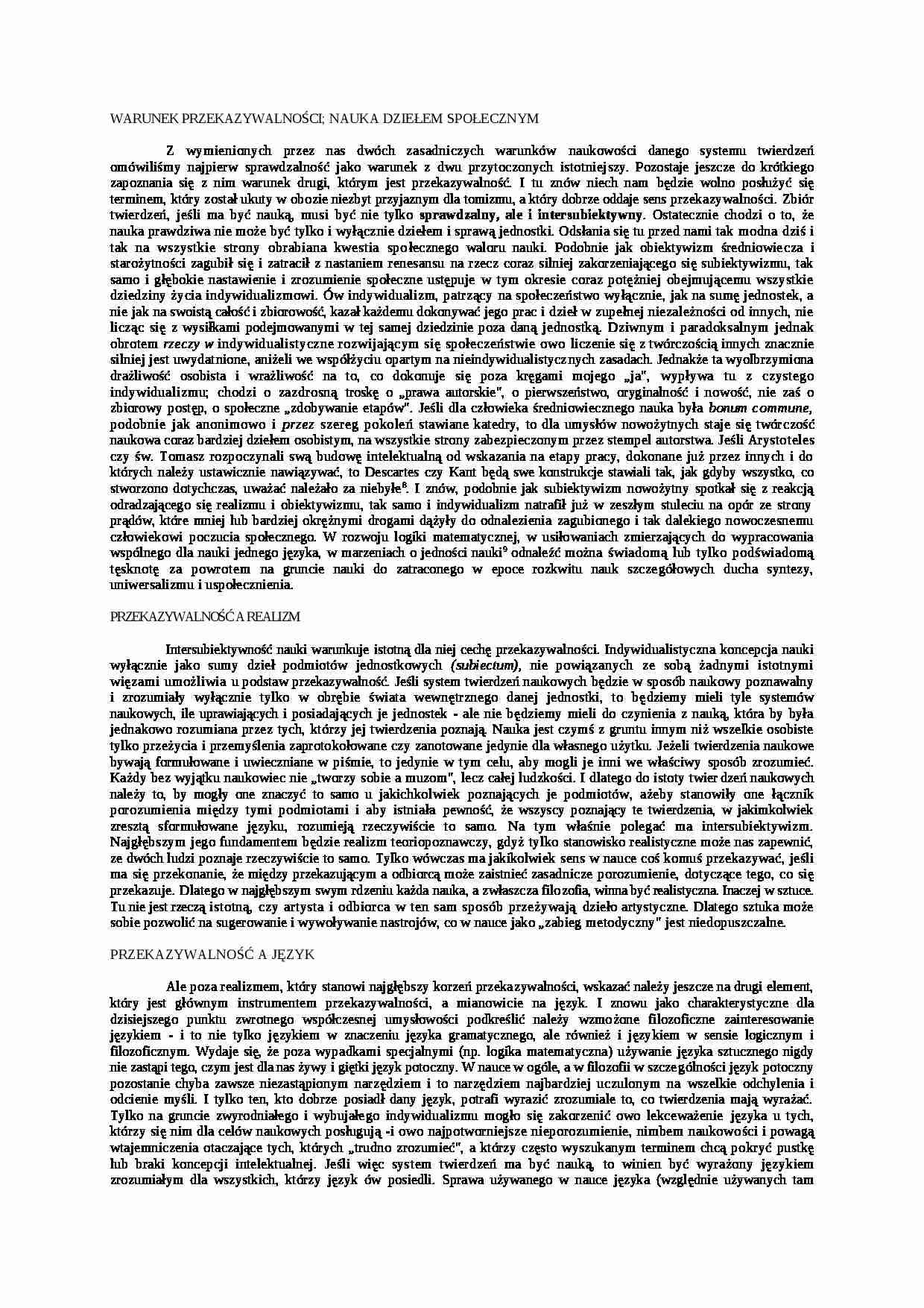 Nauka dziełem społecznym - strona 1