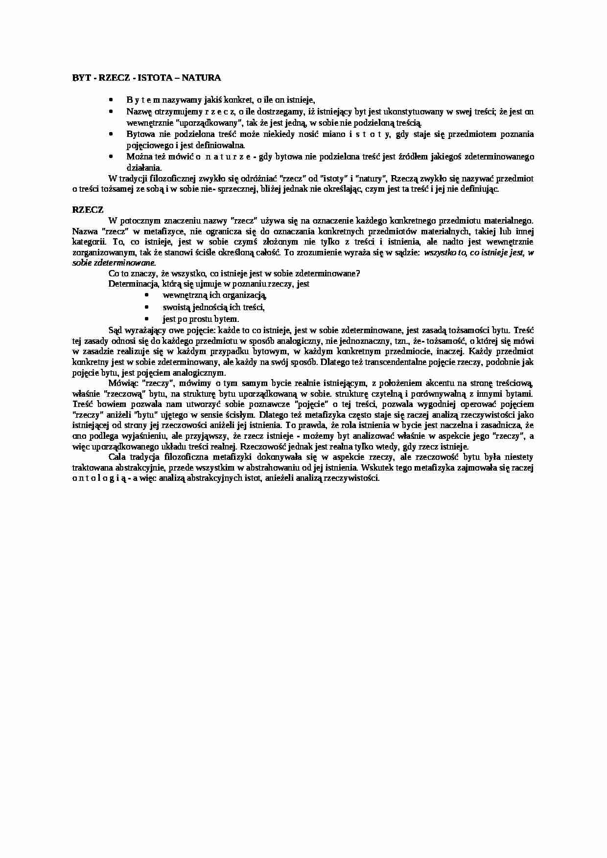 Byt-rzecz-istota-natura - strona 1