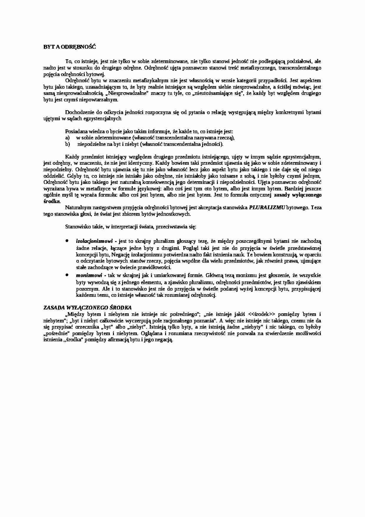 Byta a odrębność - strona 1