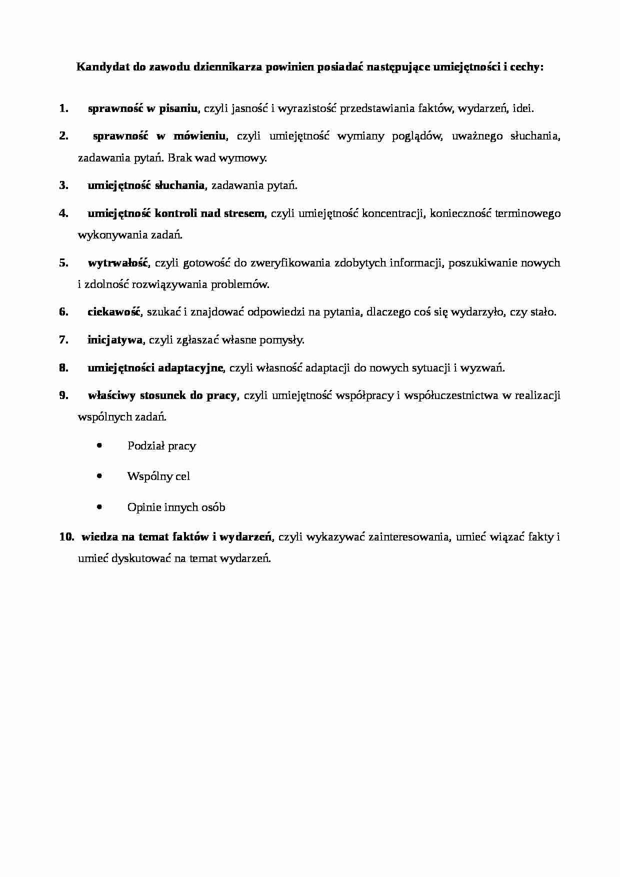 Dziennikarz-umiejętności - strona 1