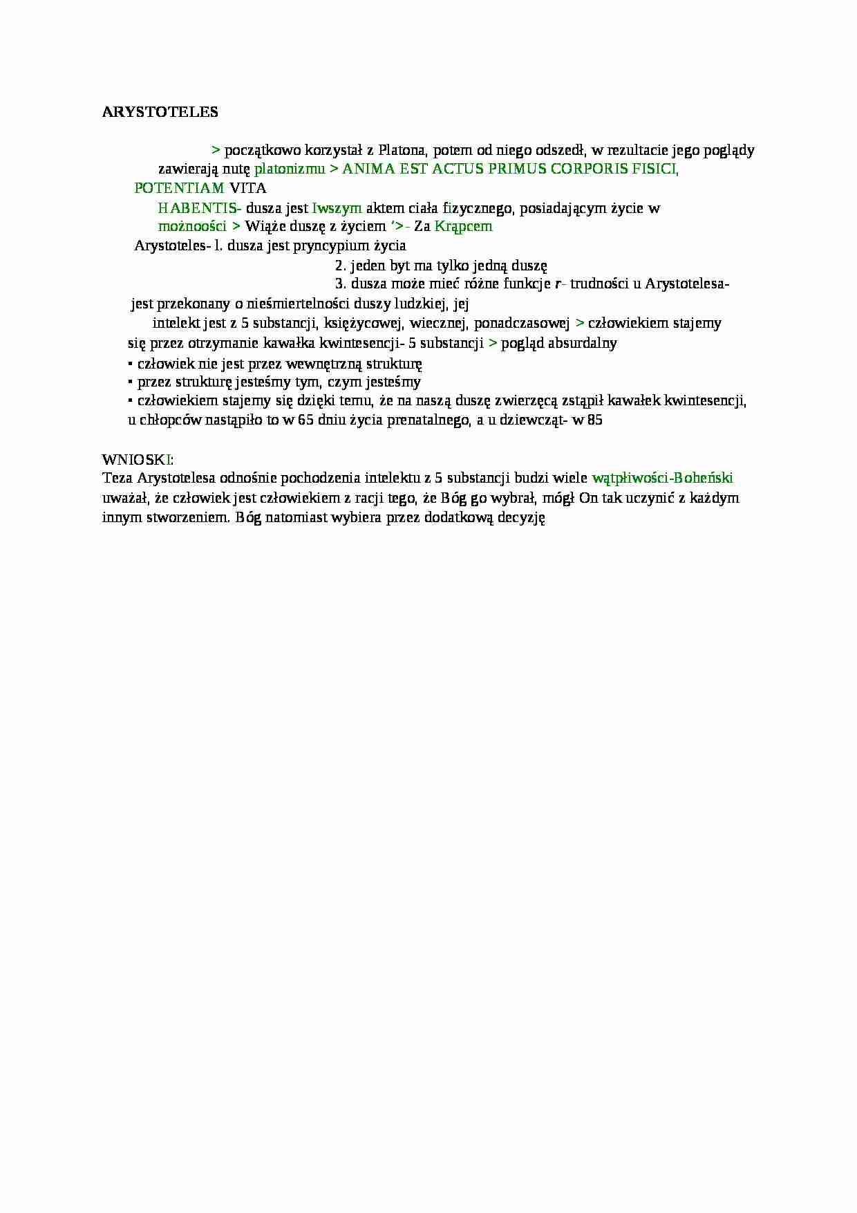 Arystoteles - Nieśmiertelność - strona 1