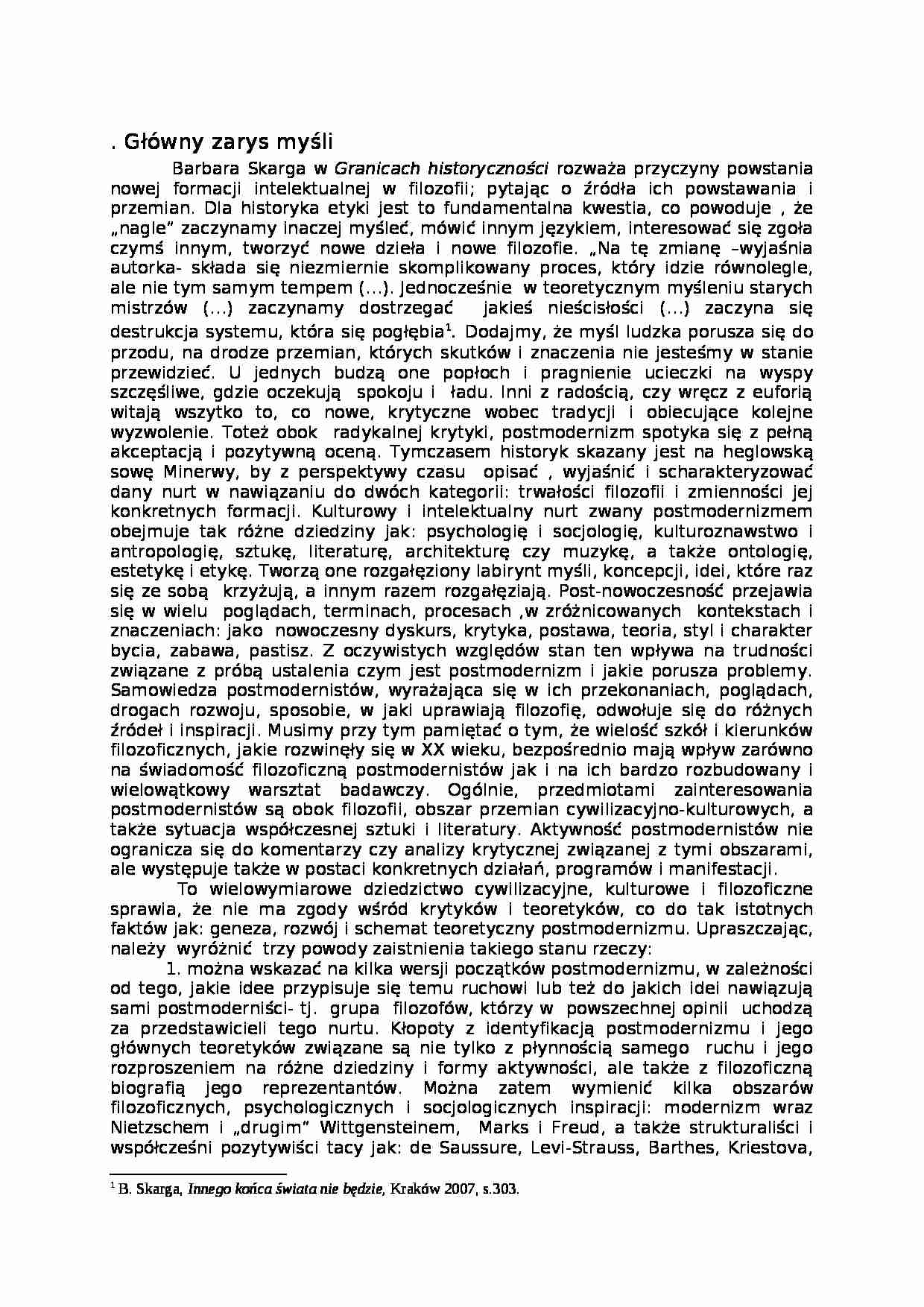  Główny zarys myśli - strona 1