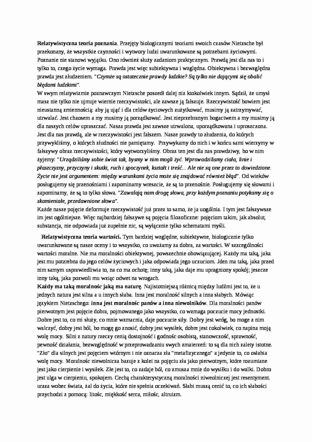 Relatywistyczna teoria poznania - strona 1