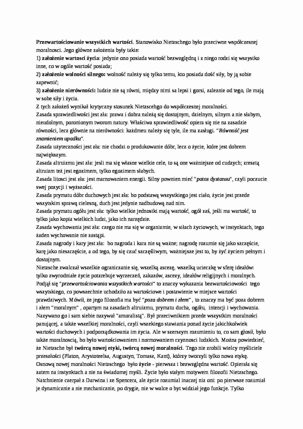 Przewartościowanie wszystkich wartości - strona 1